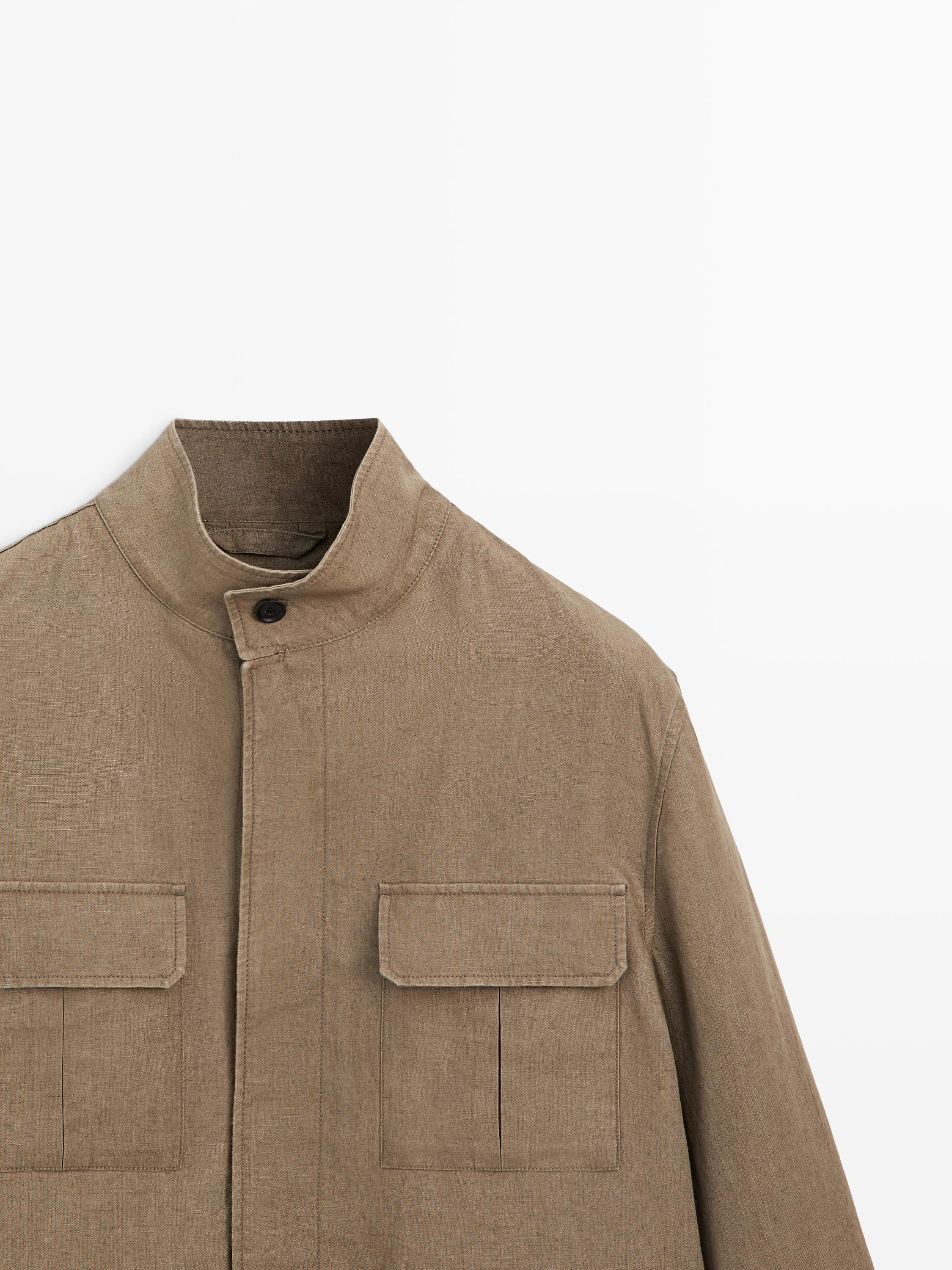 100% linen Safari jacket — OCHRE