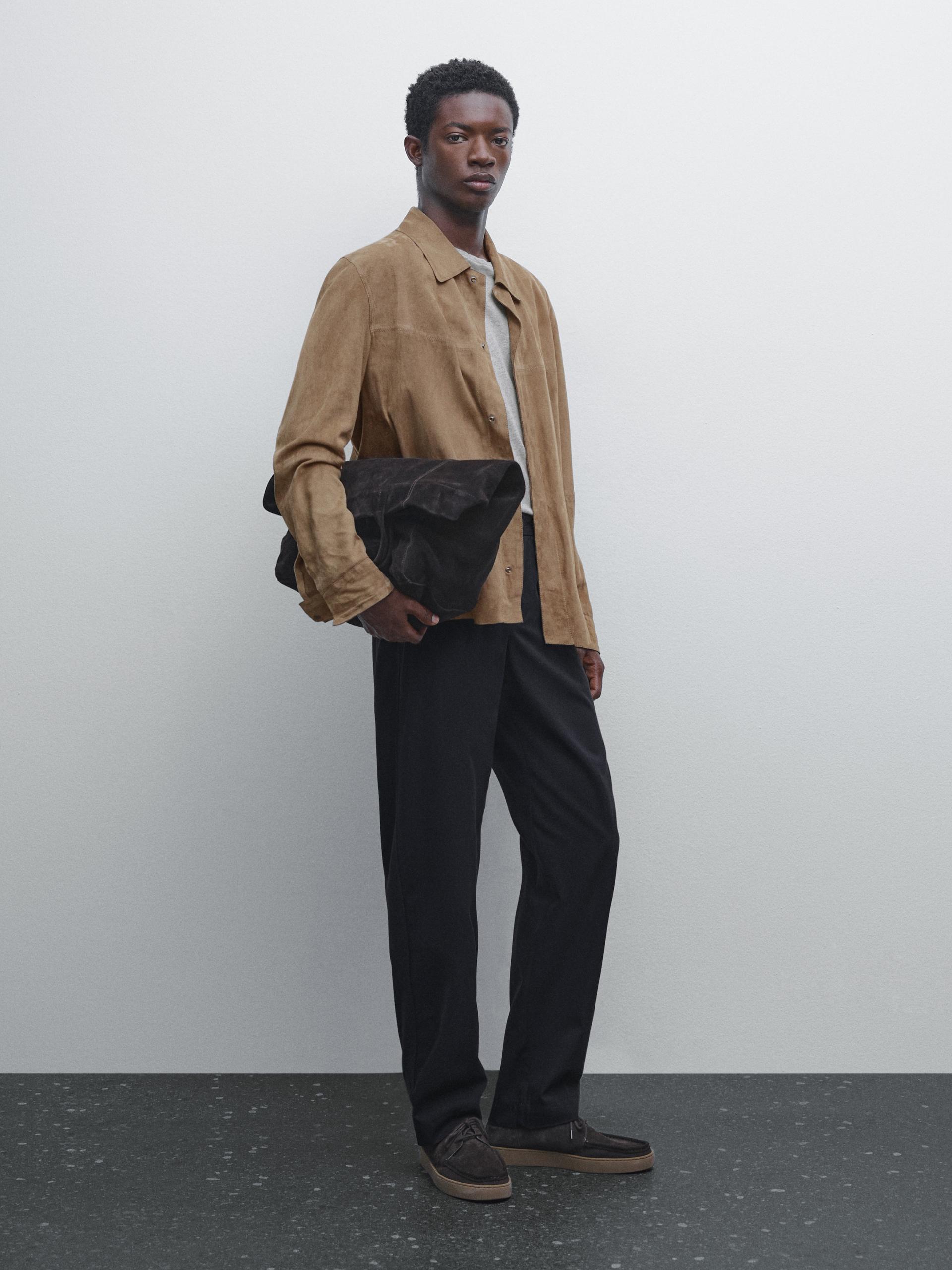 Bawełniane Spodnie Jogger - Granatowy - Xl - Massimo Dutti - Mężczyzna