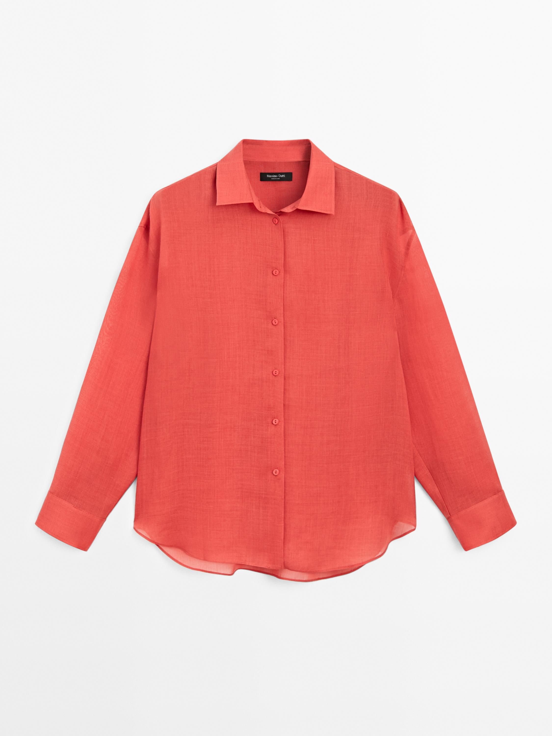 Flowing ramie blend shirt