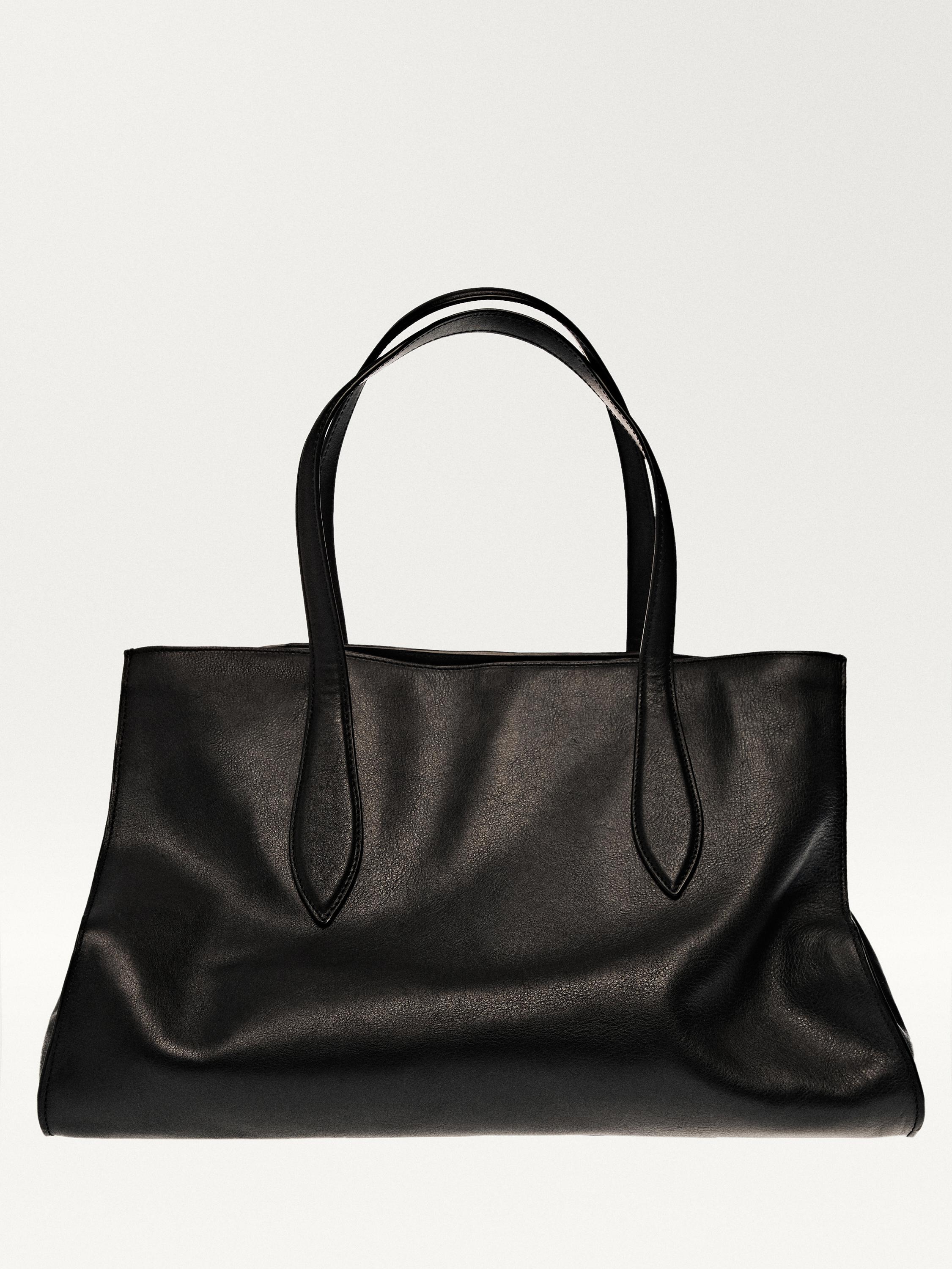 Nappa leather maxi tote bag