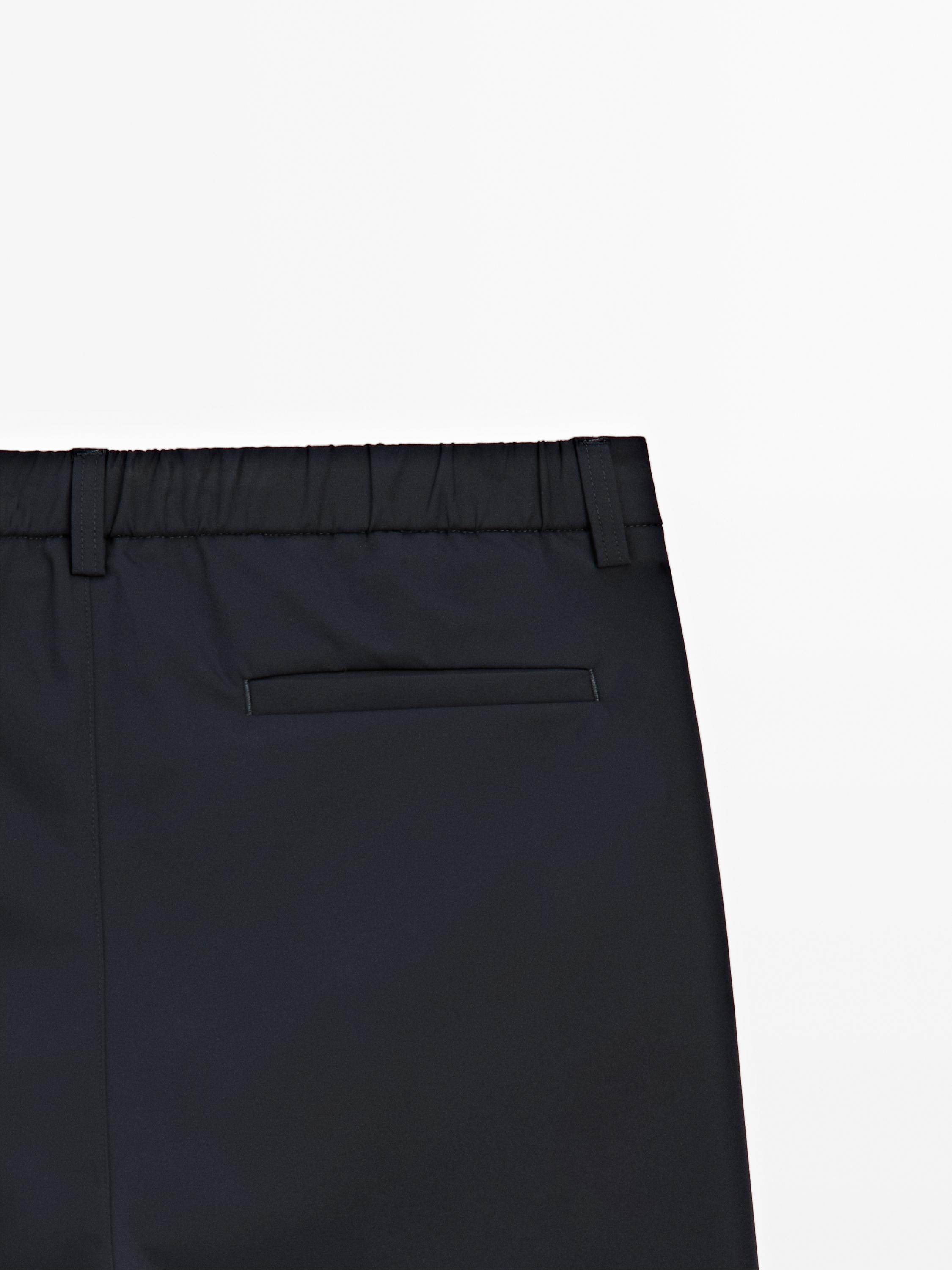 Regular-fit technical trousers — NAVY BLUE