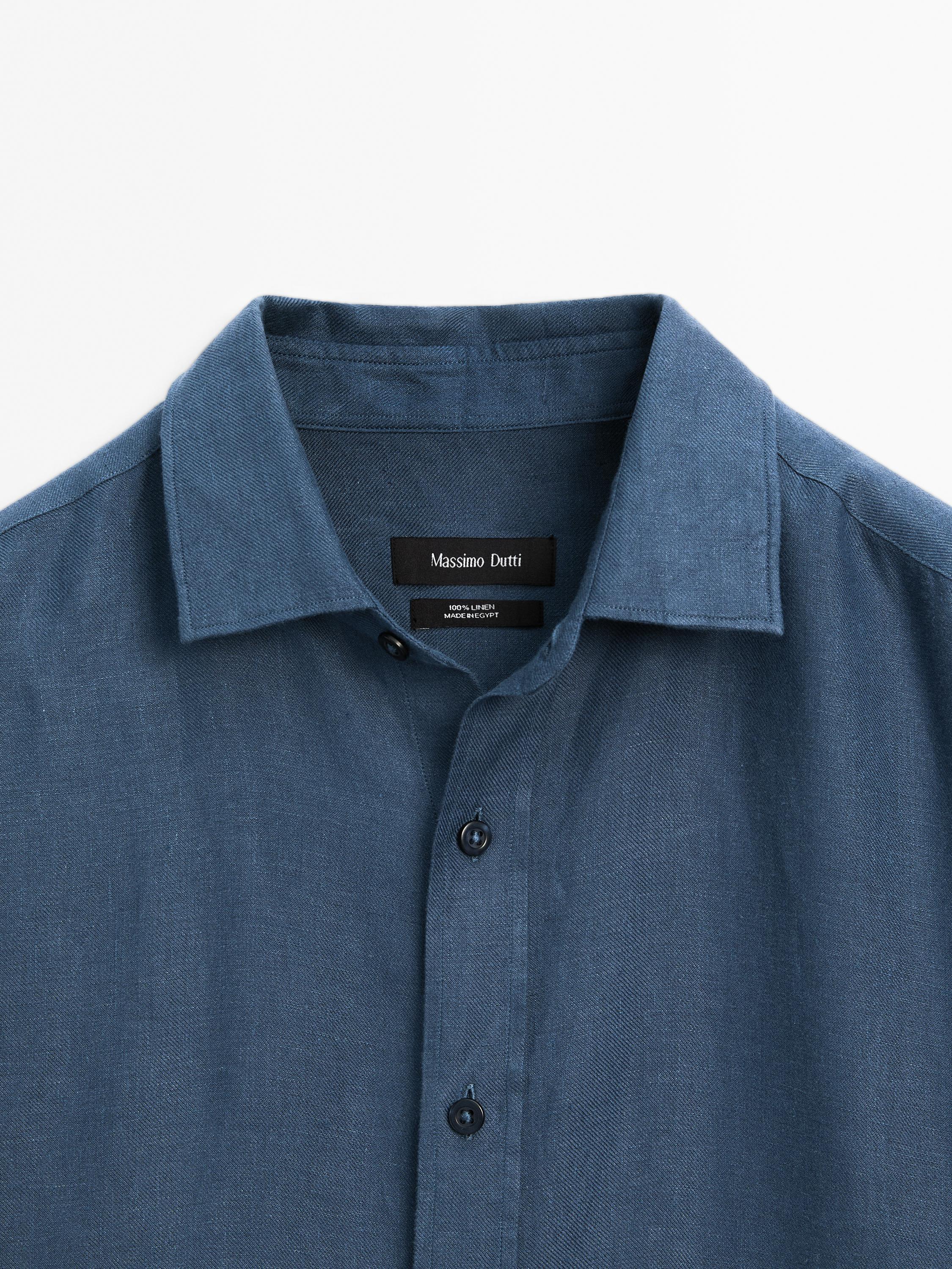 100% linen regular fit shirt