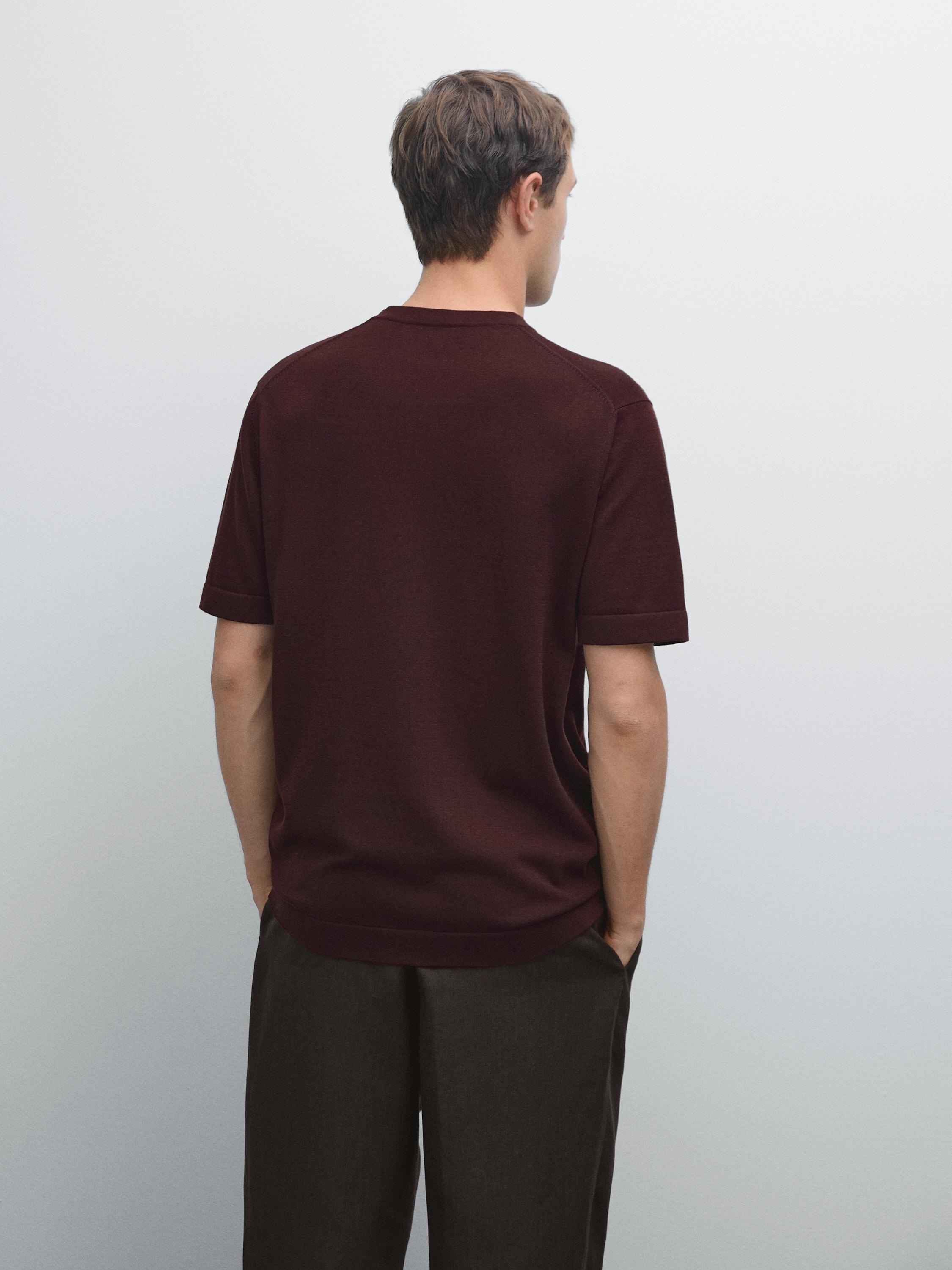 Pull en maille 100 % coton à manches courtes