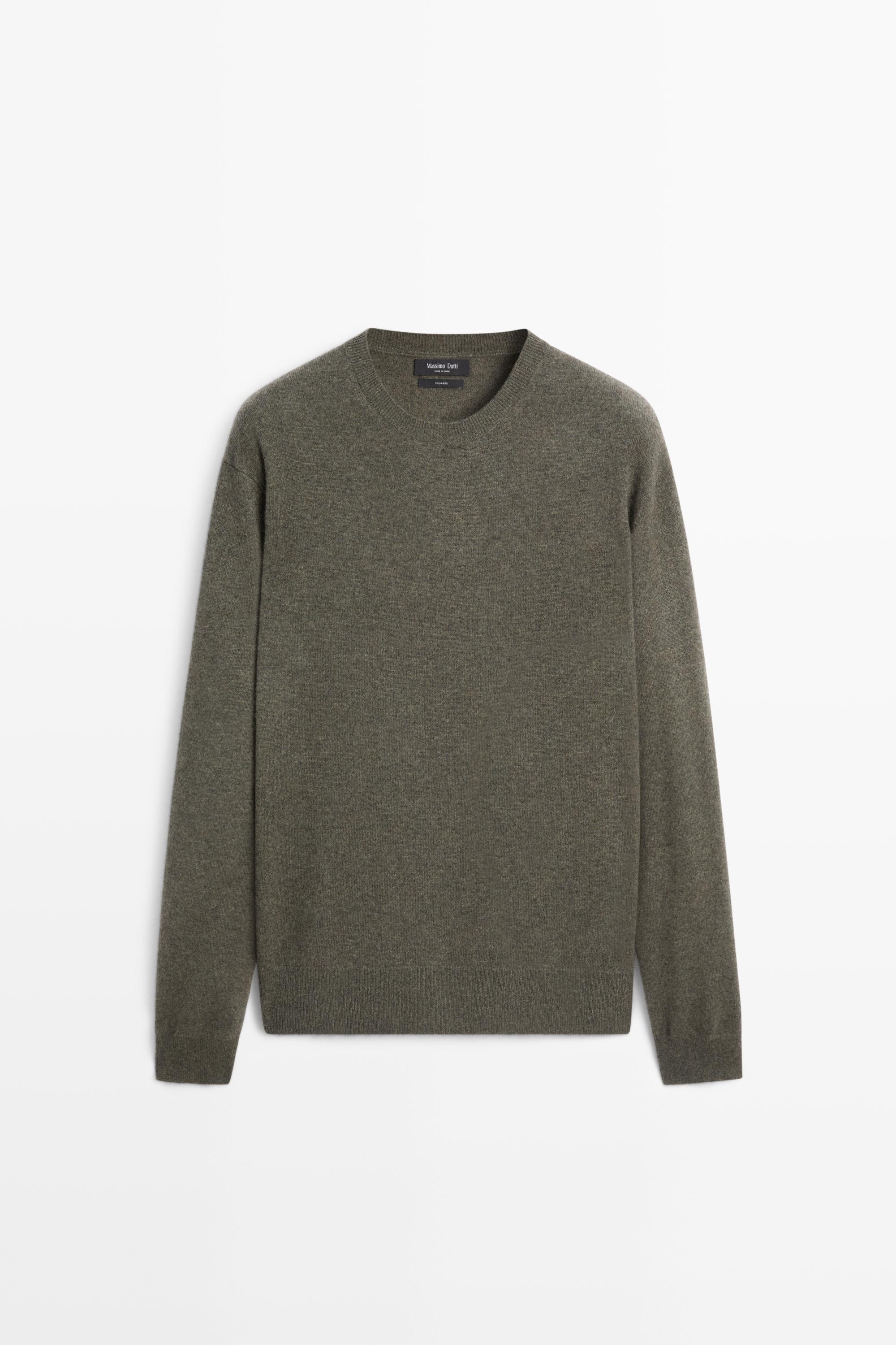 Knit 100% cashmere round neck sweater