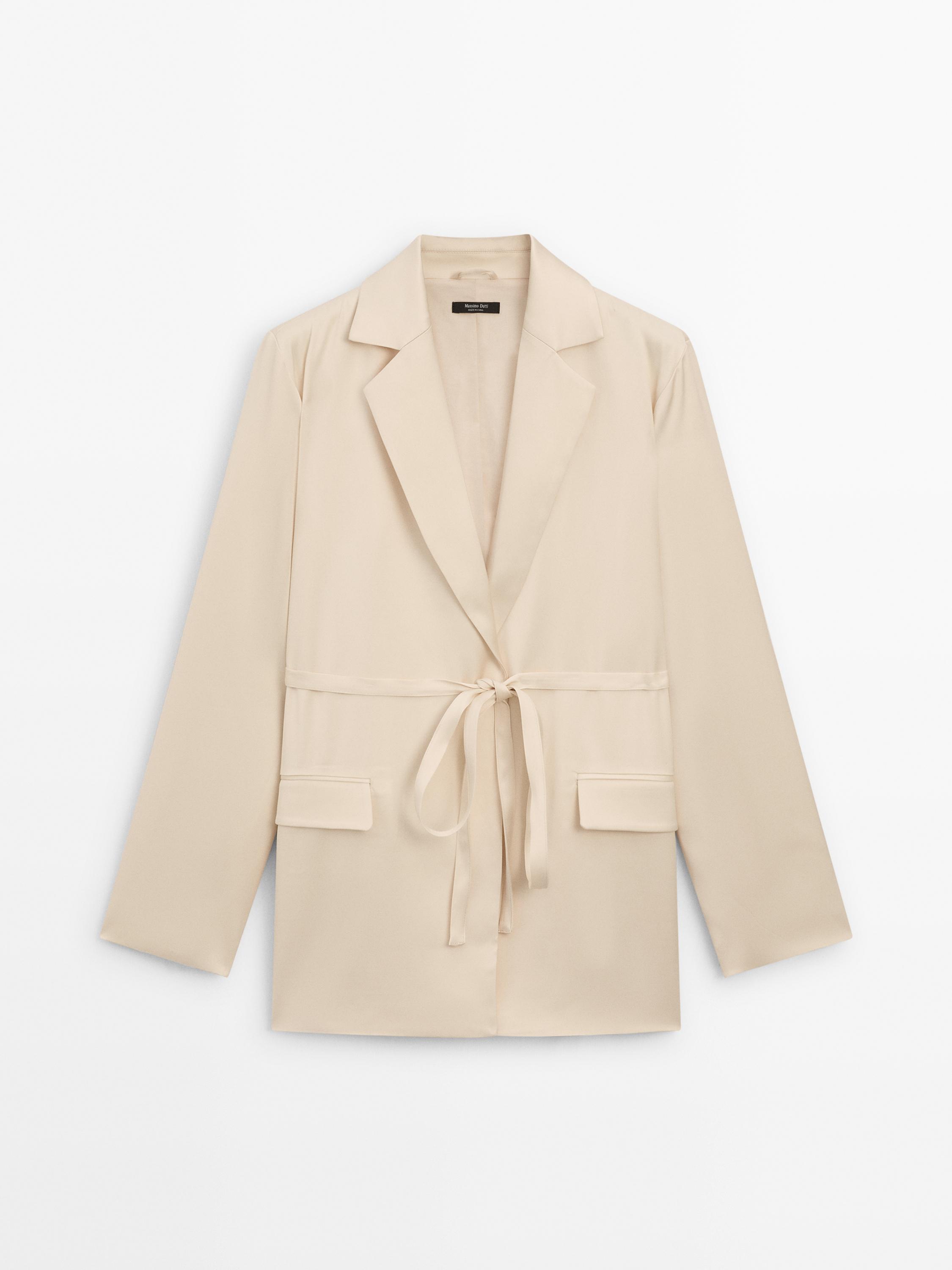 Satin suit blazer