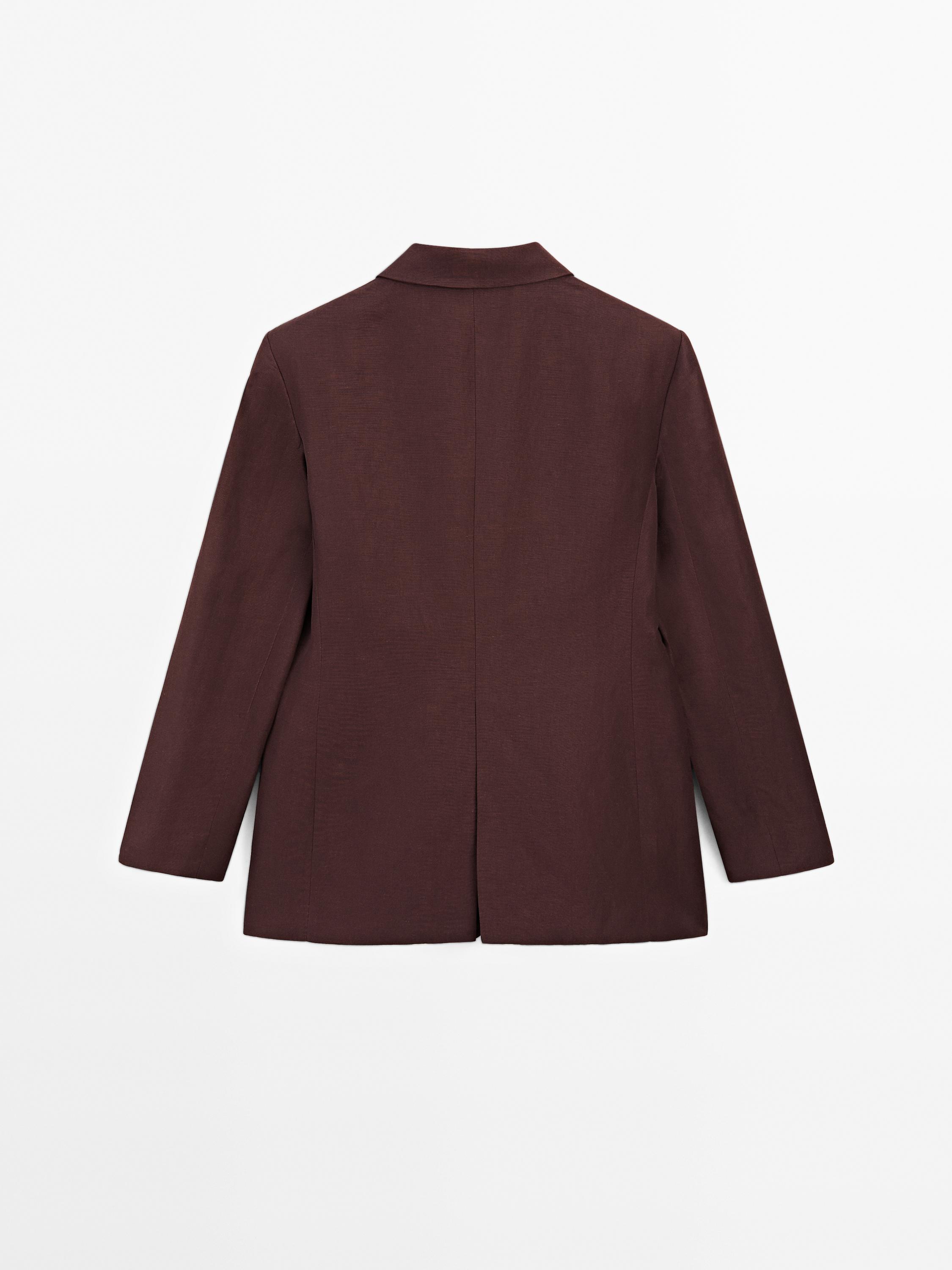 Flowing linen blend blazer