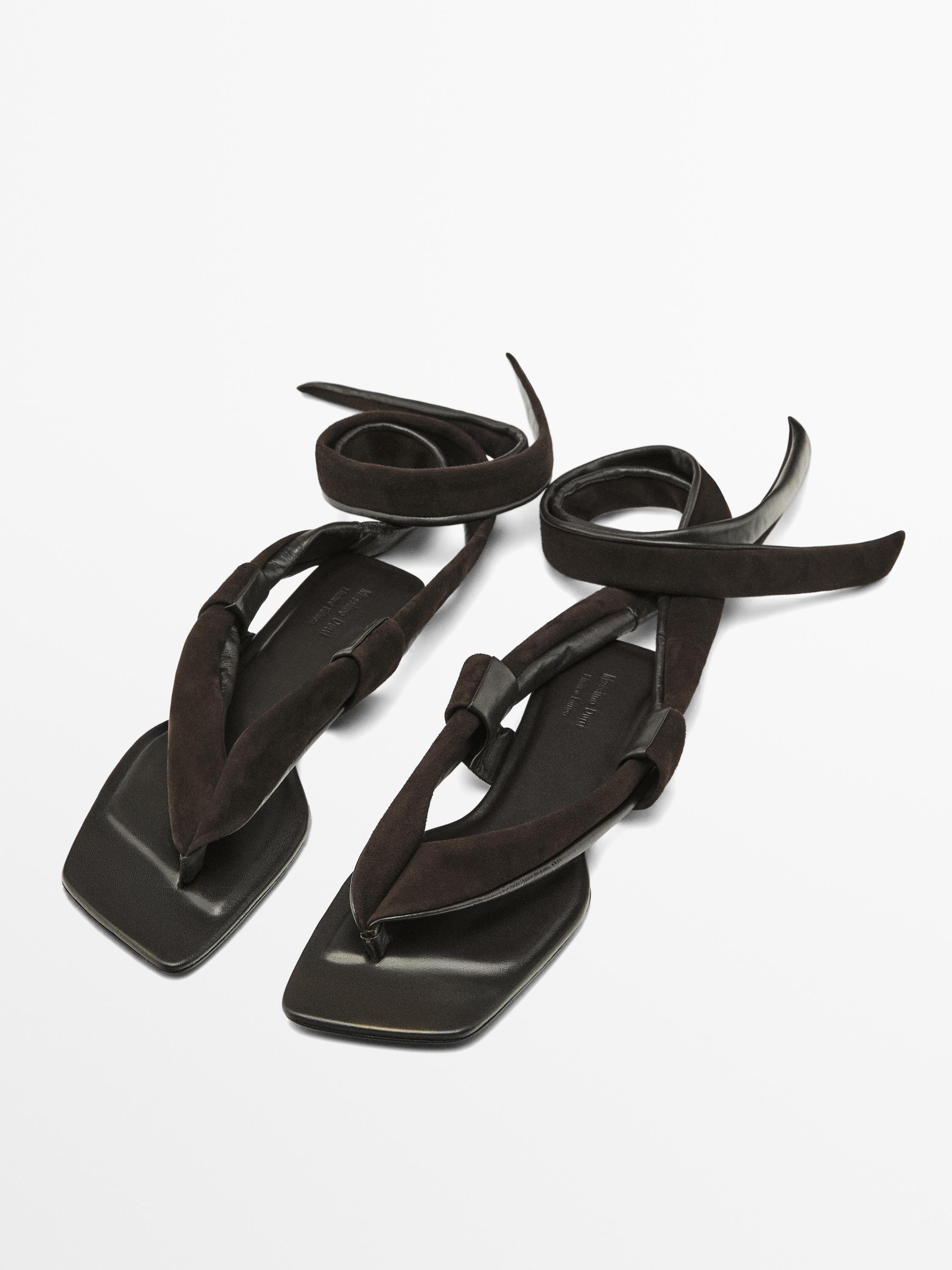 Flat suede sandals - Limited Edition · Brown · Flat Sandals