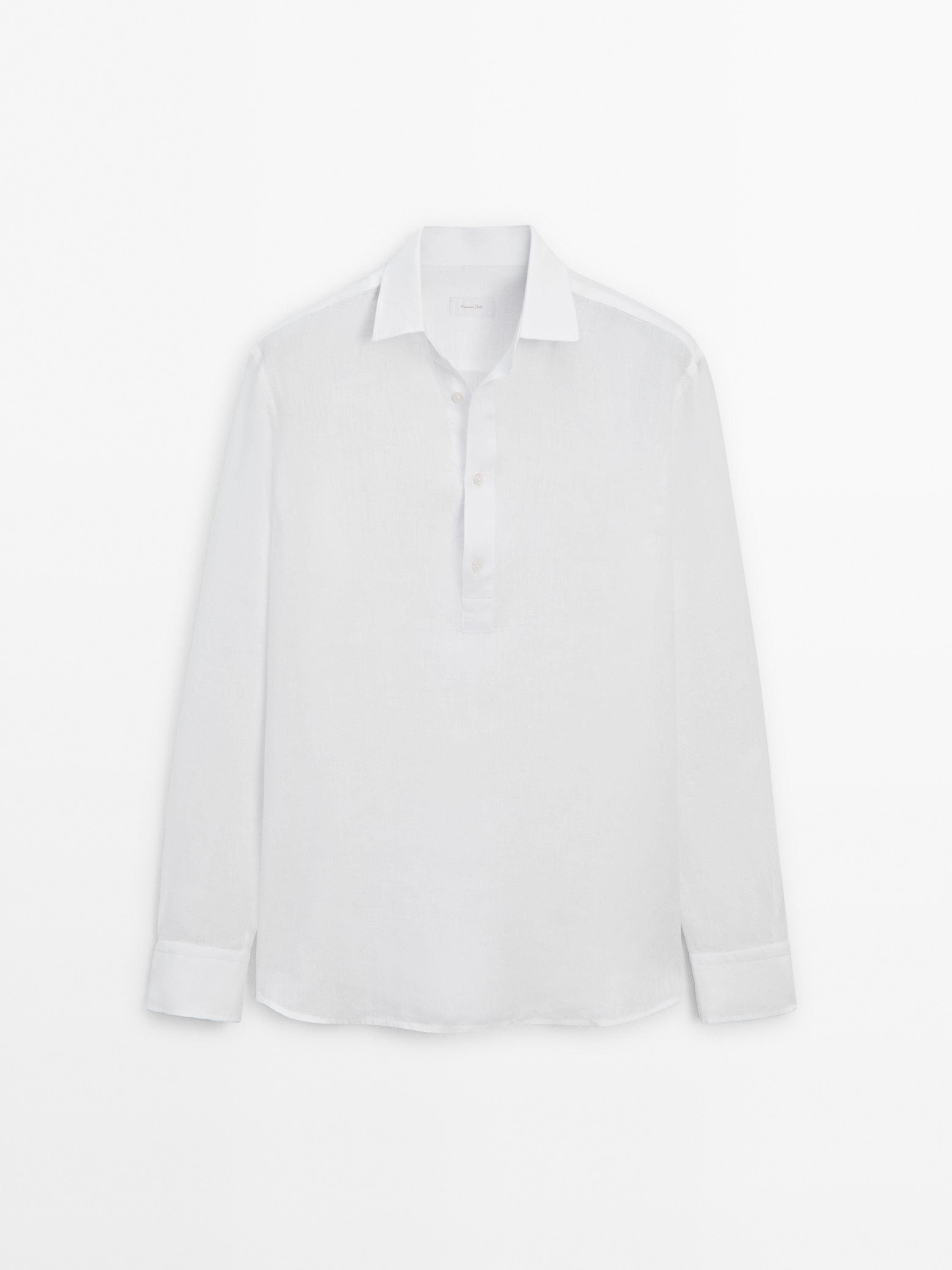 Regular fit shirt with polo collar