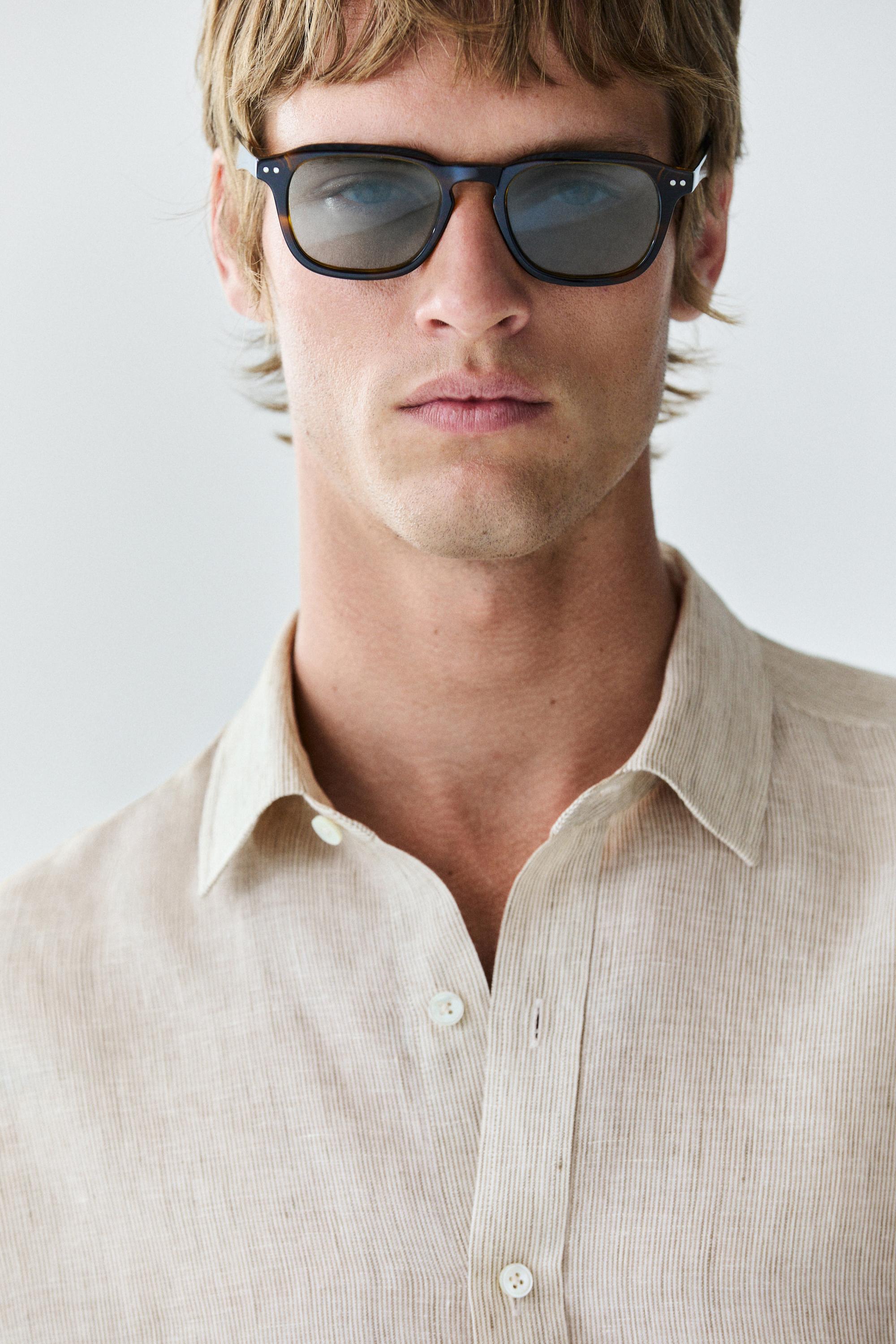 Round sunglasses — BROWN