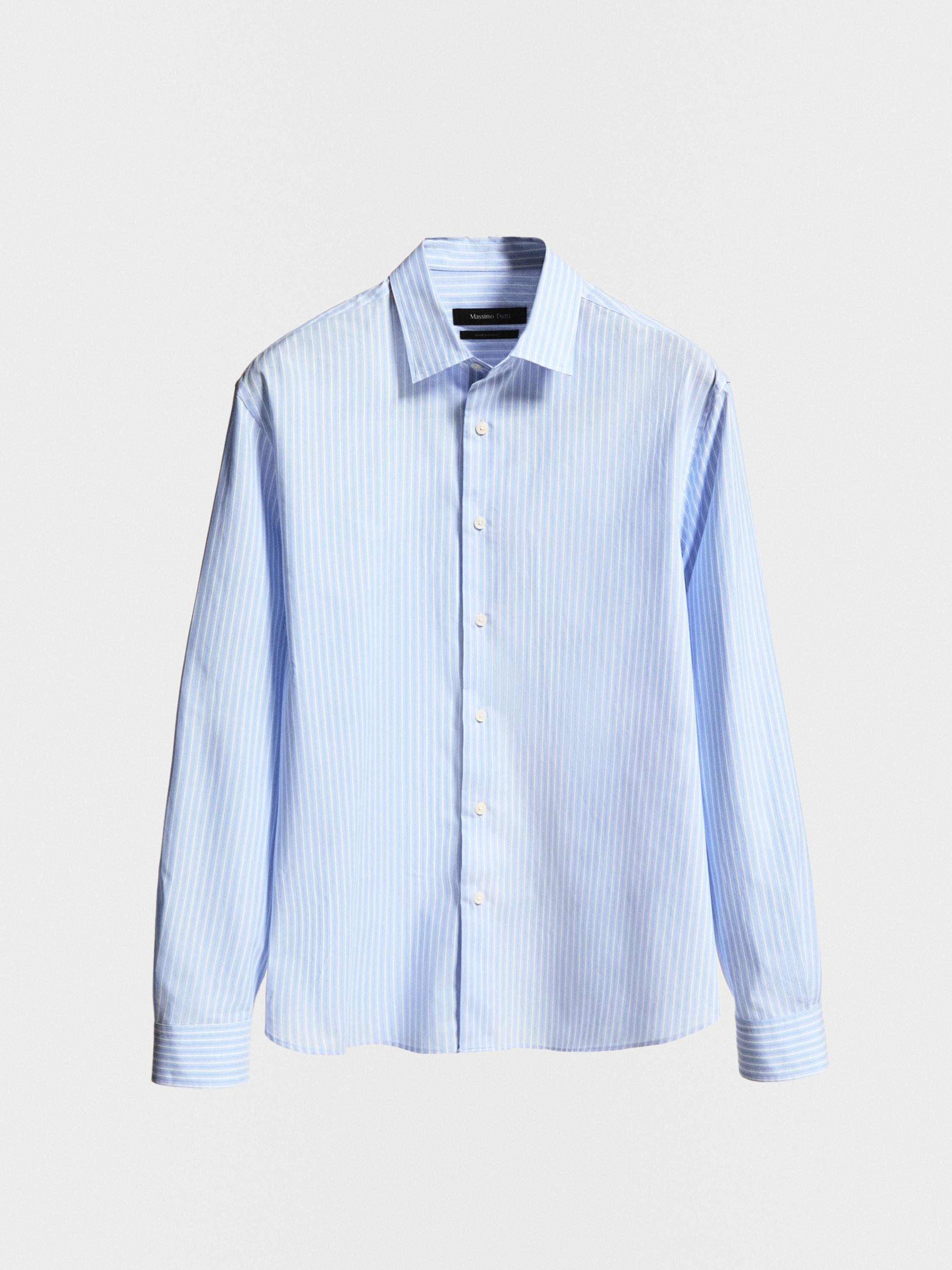 Camisa regular fit detalle rayas