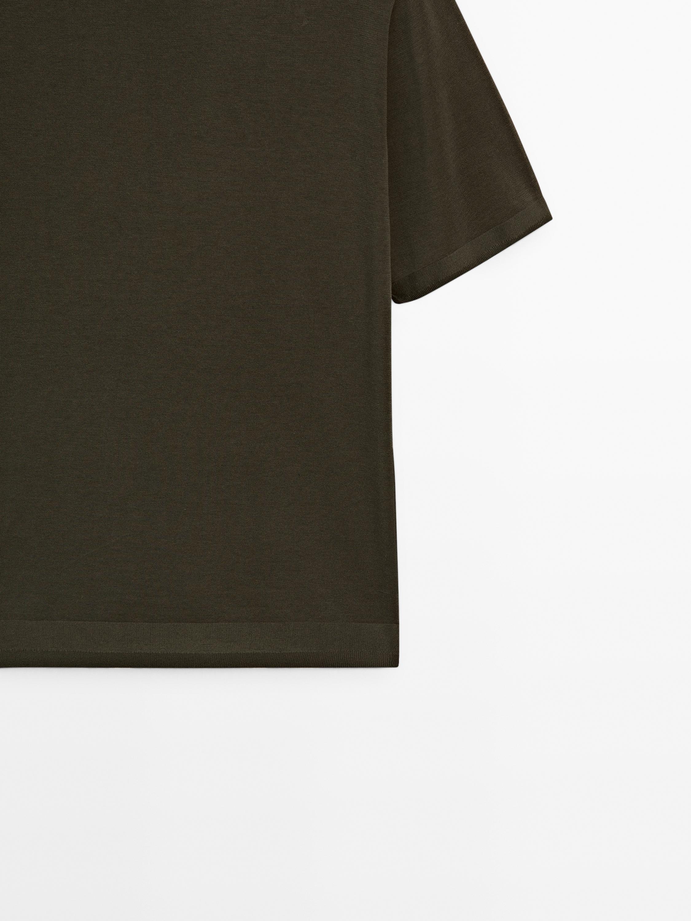 Cotton blend knit T-shirt