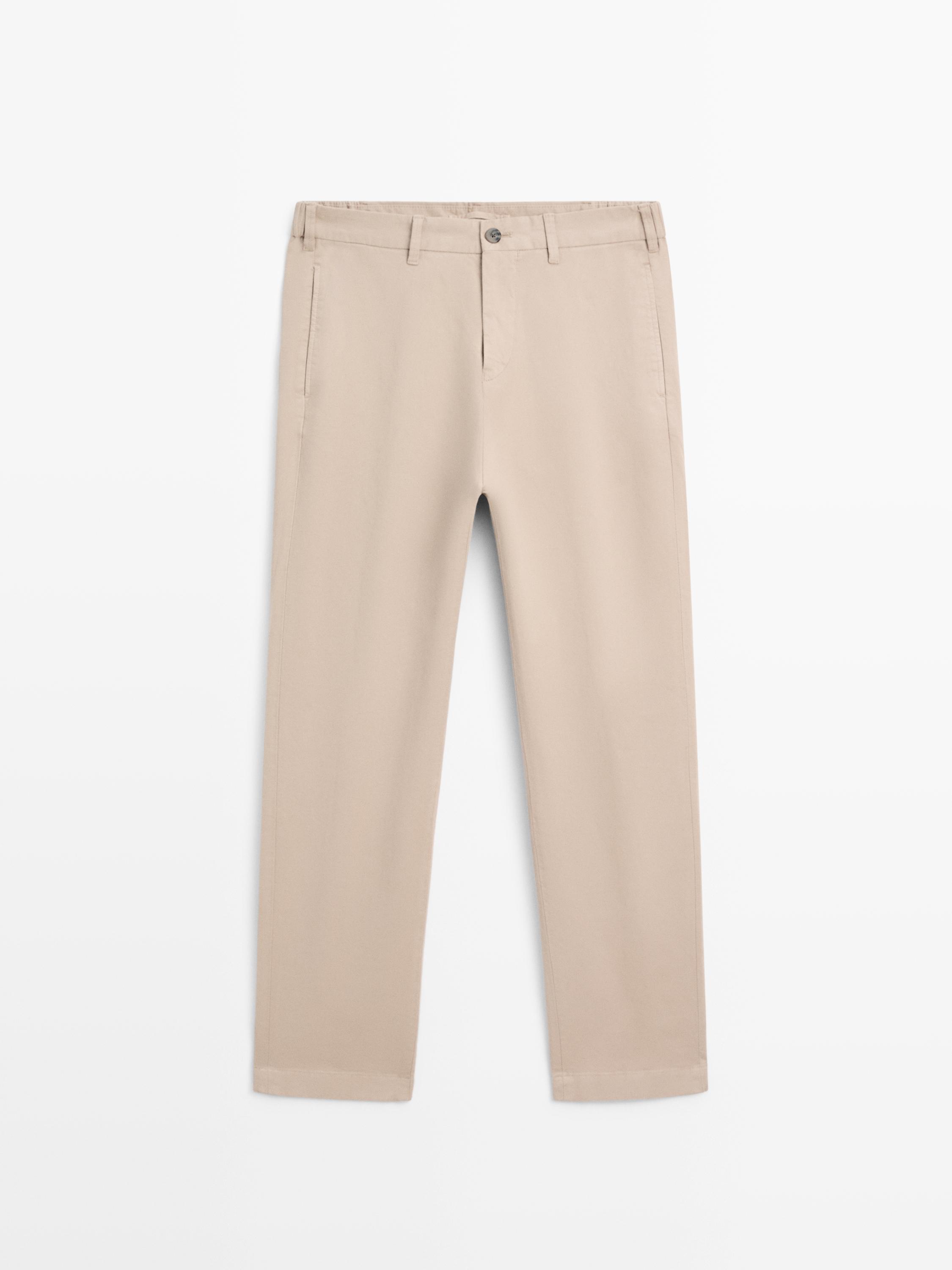 Pantalon slim en coton mélangé