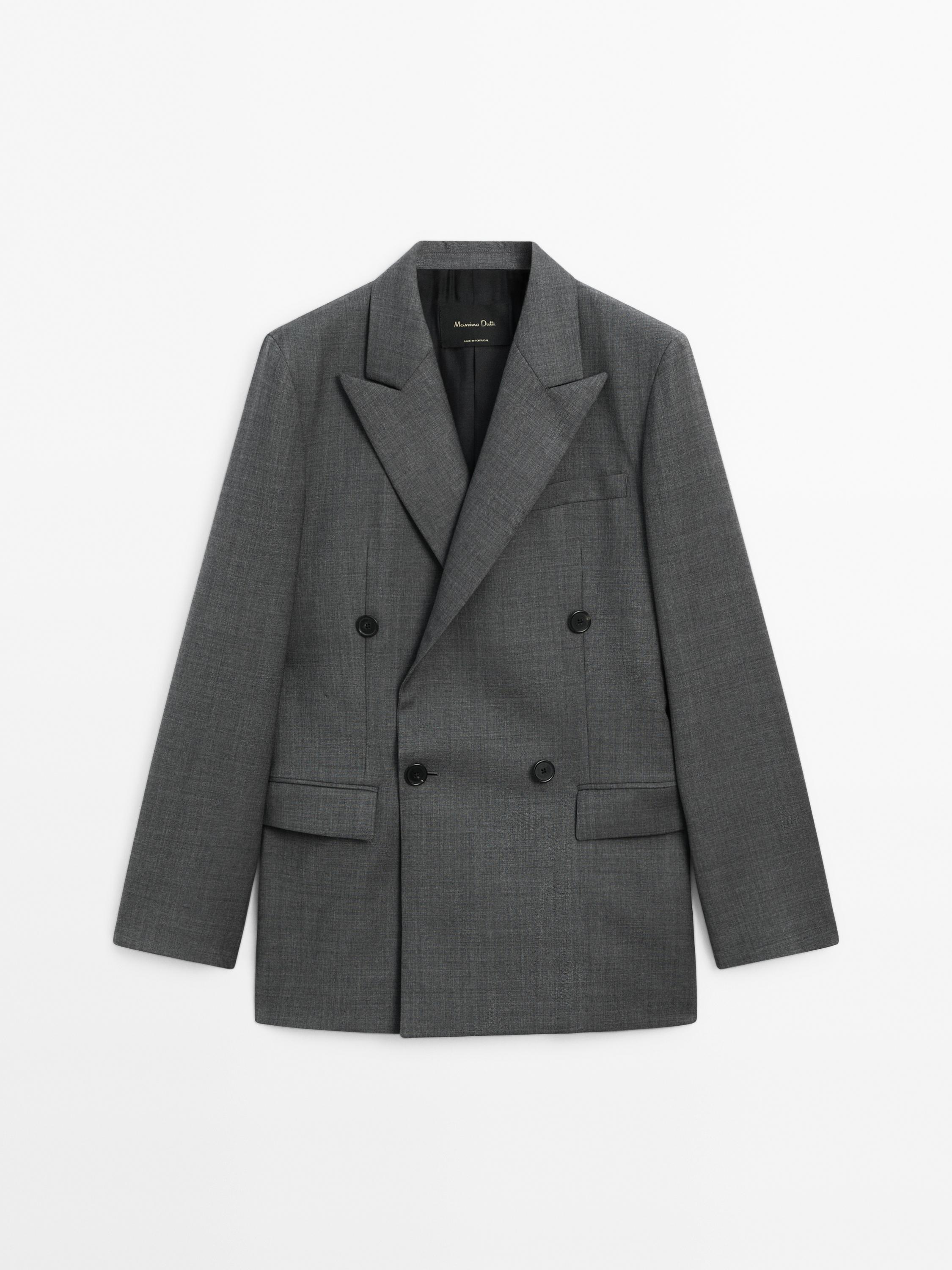 Americana cruzada 100% lana conjunto