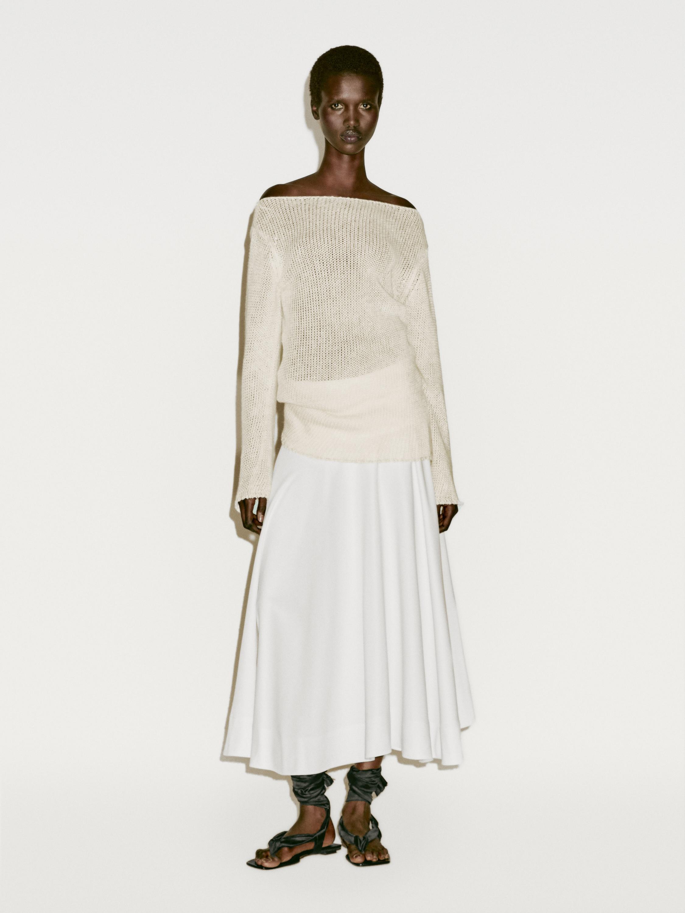 Flowing midi skirt with corset belt detail - Limited Edition