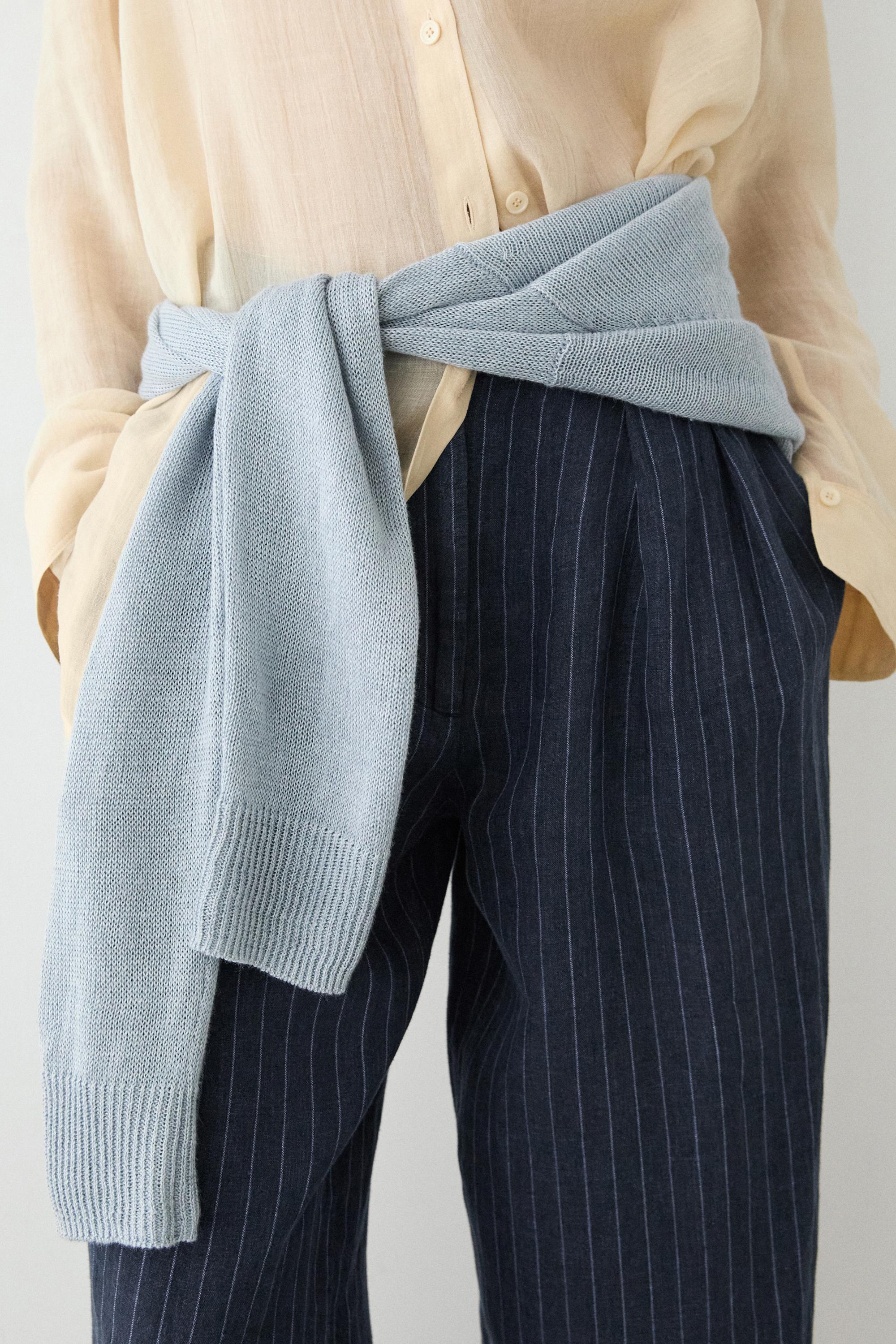 Flowing 100% linen shirt — YELLOW