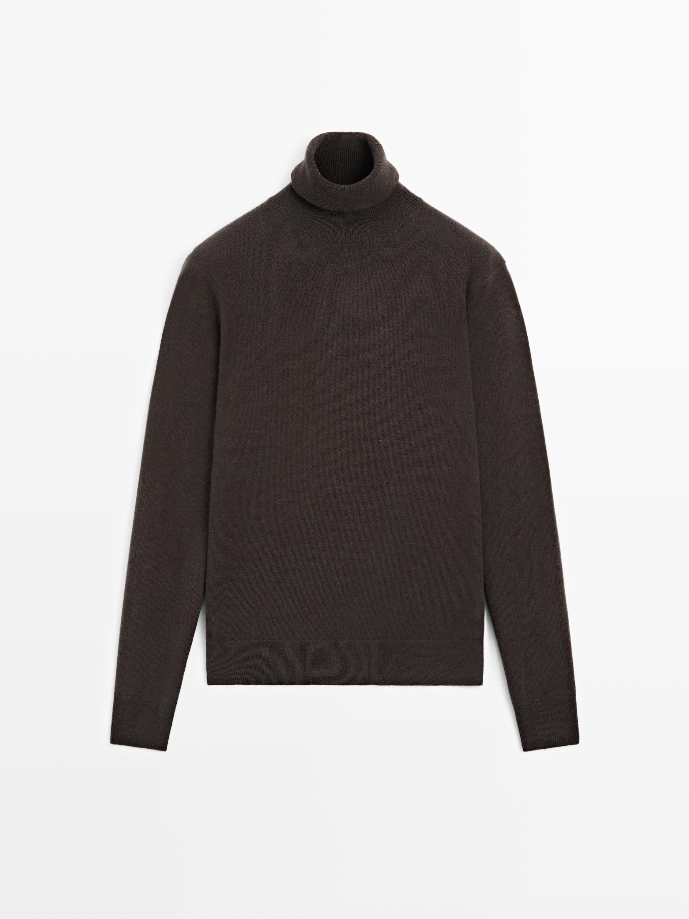 Wool blend high neck sweater