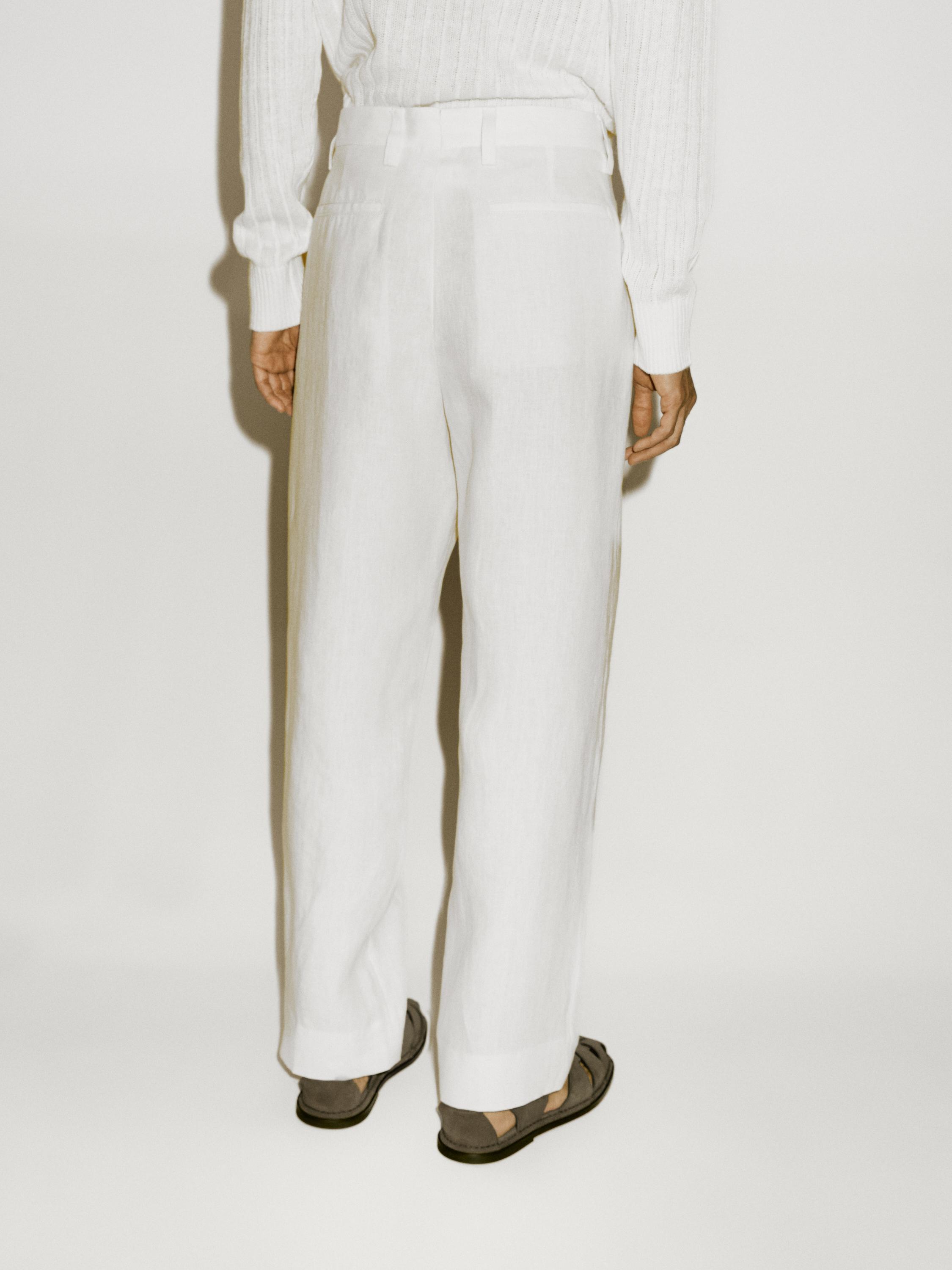 100% linen double dart trousers - Limited Edition