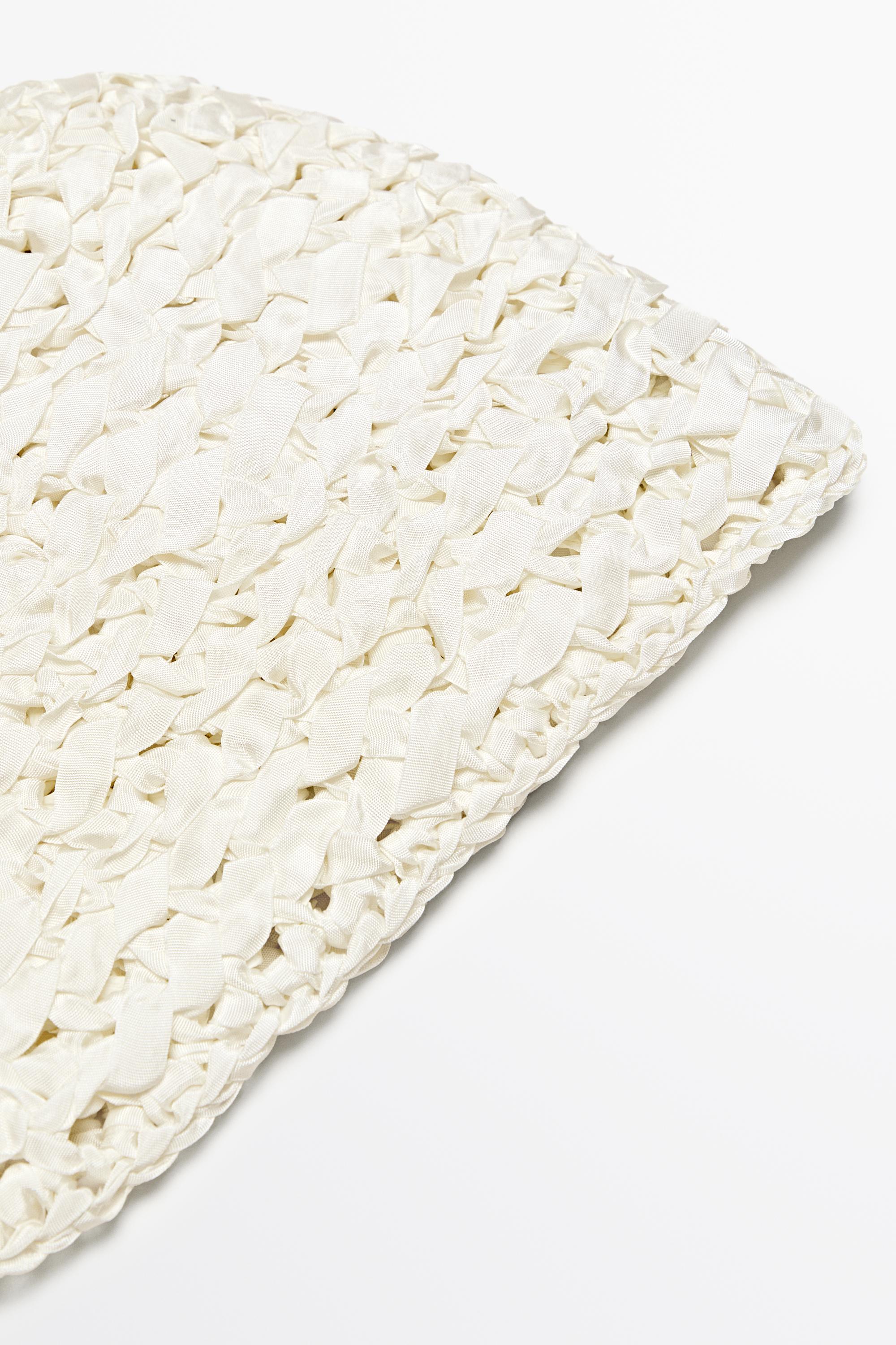 Textured Ribbon Beanie - STUDIO — Off white