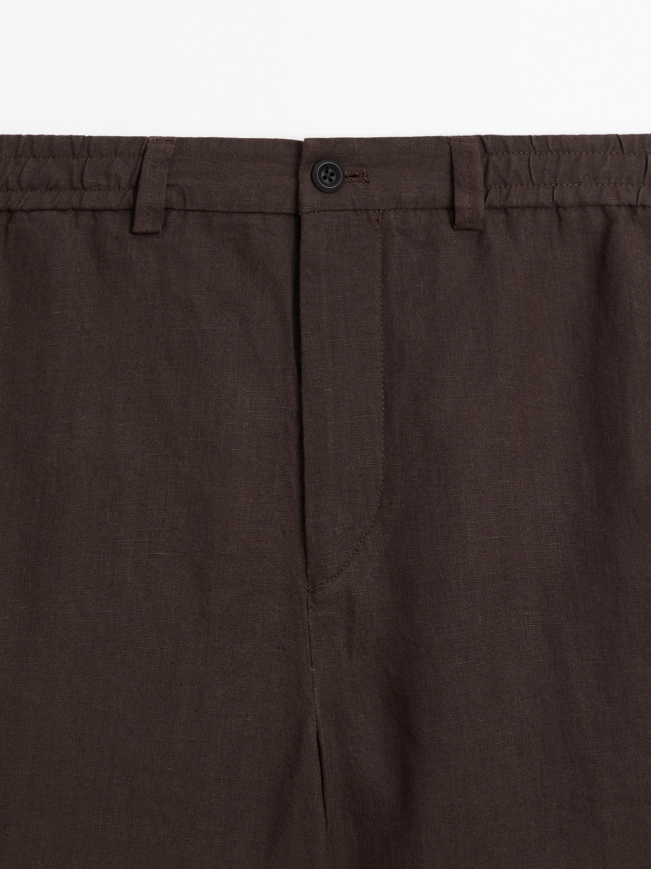Lightweight 100% linen Bermuda shorts