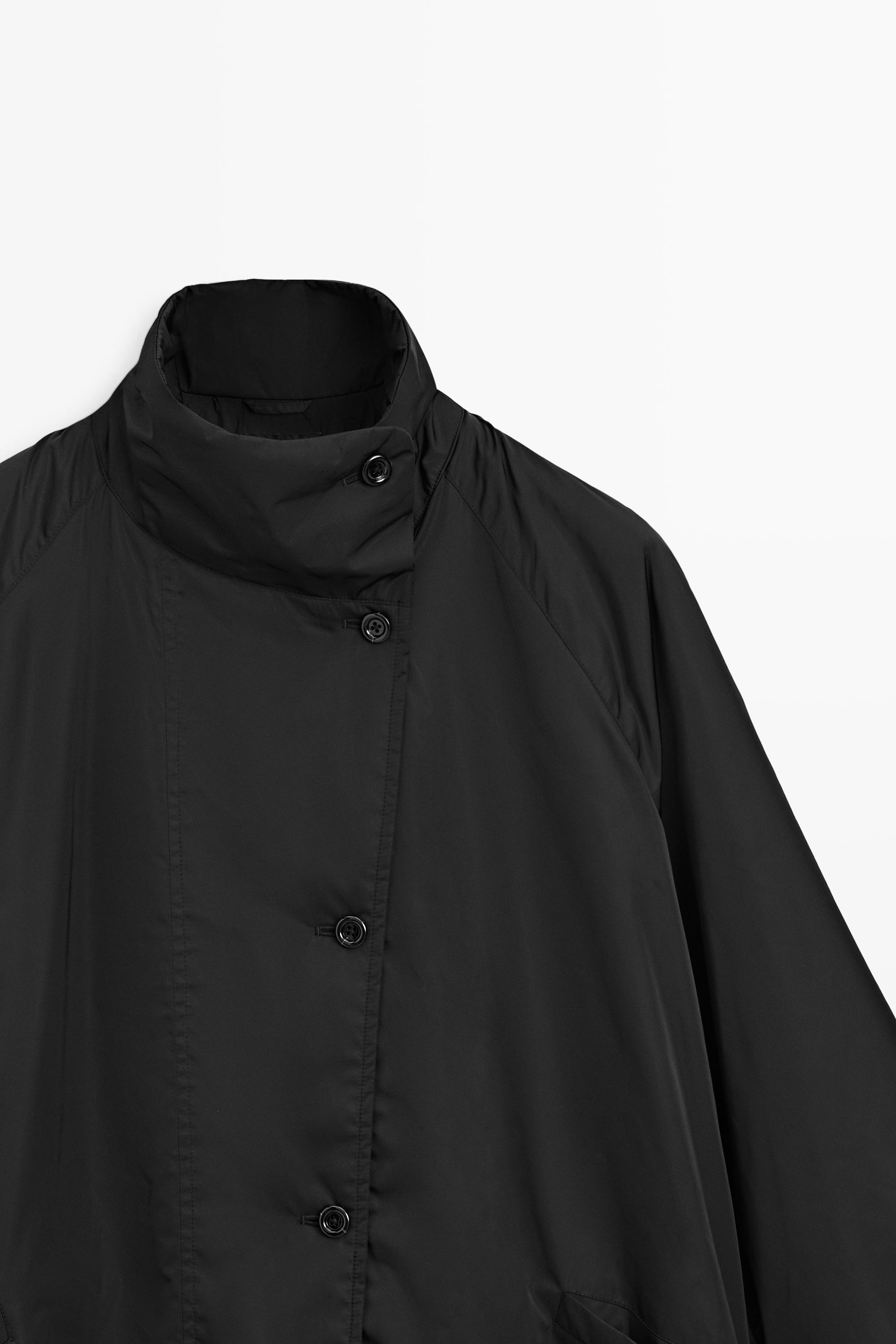 High neck jacket — BLACK