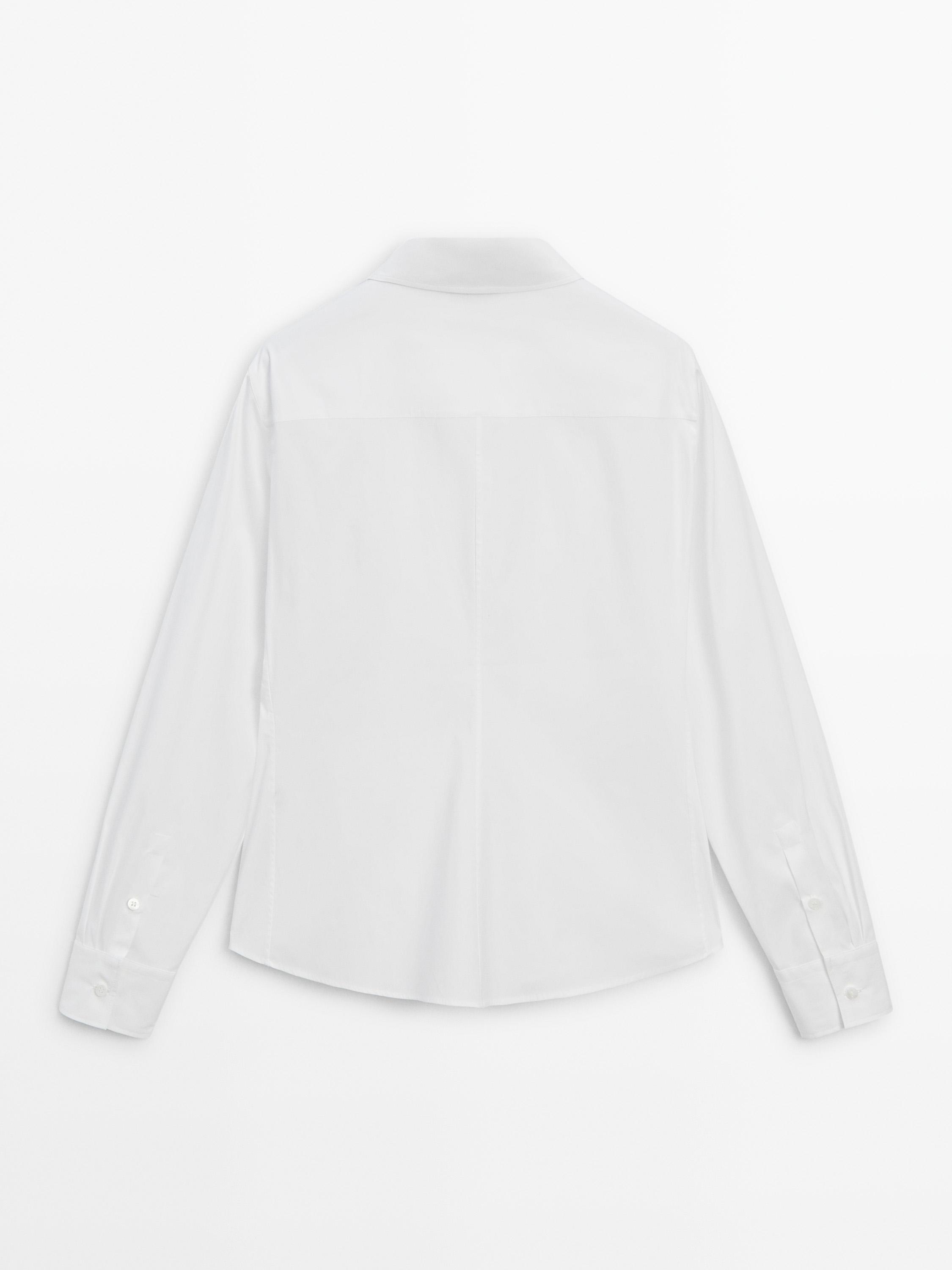 Stretch cotton blend shirt