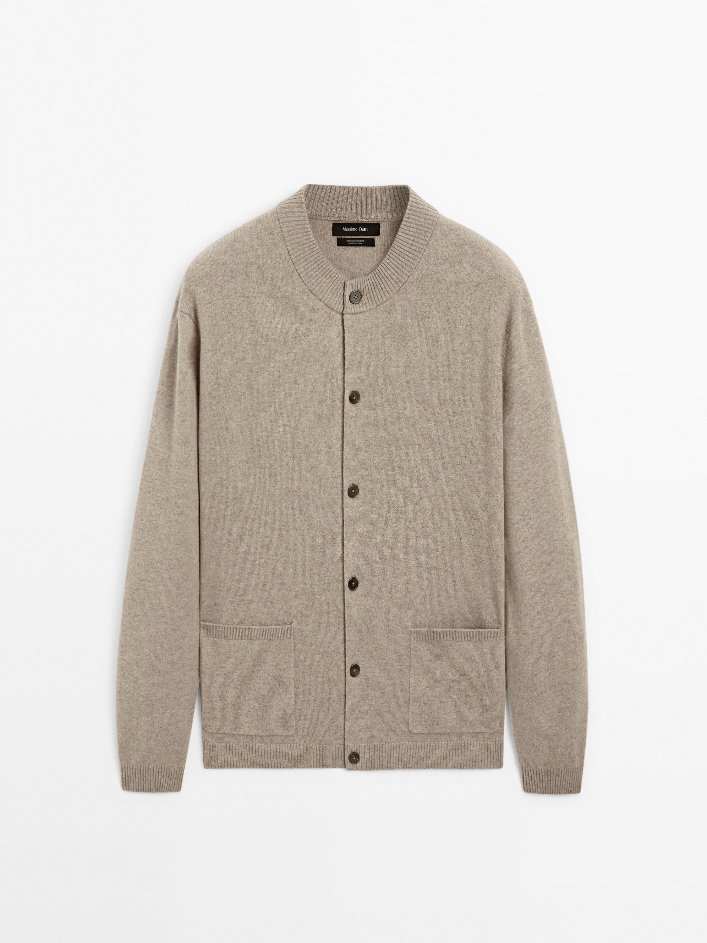 100% cashmere bomber cardigan