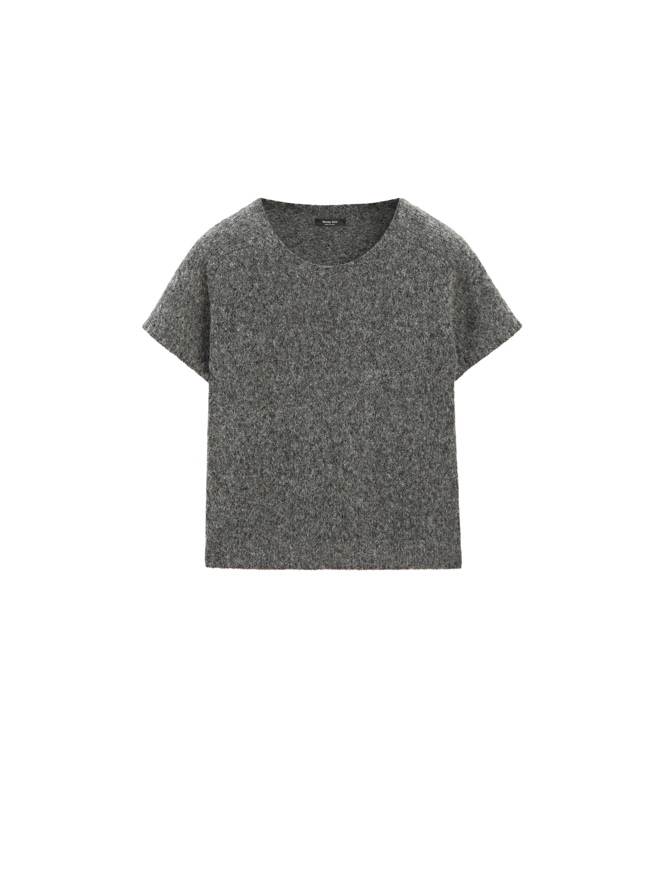 Kısa alpaka yünlü triko kazak