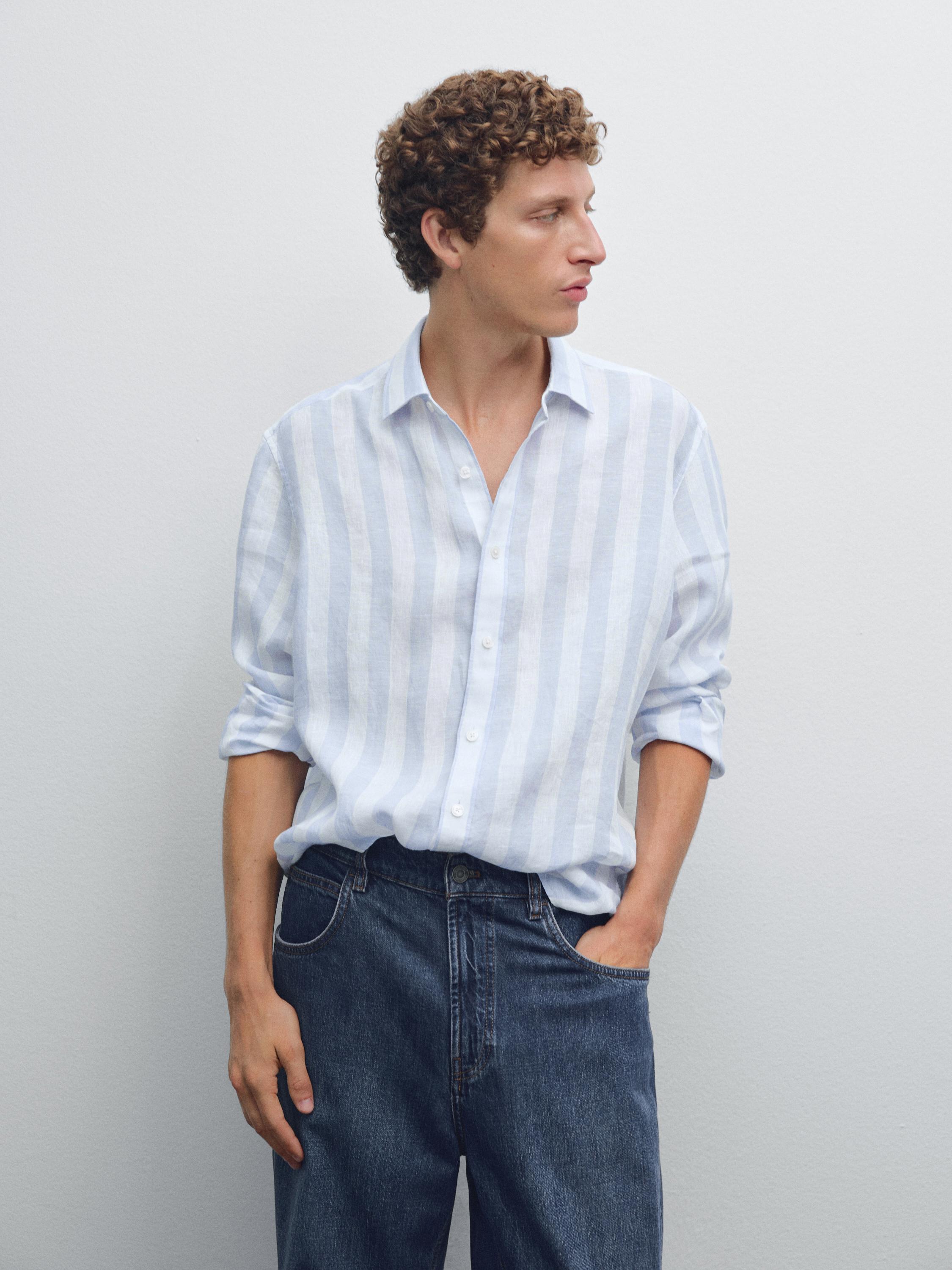 Camisa raya ancha regular fit