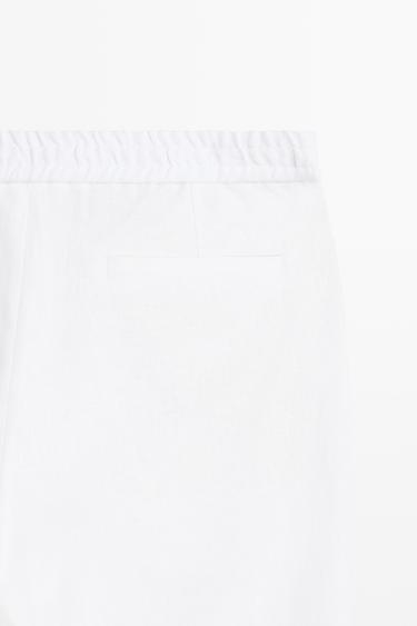 100% linen jogger-fit pants — WHITE 7