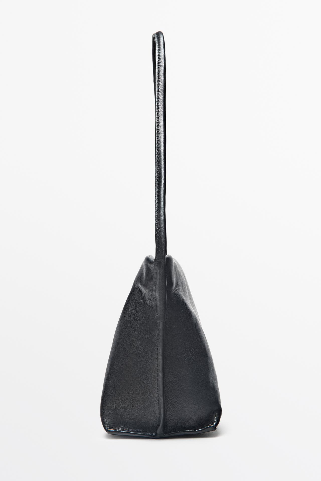 Mini nappa leather shoulder bag — BLACK