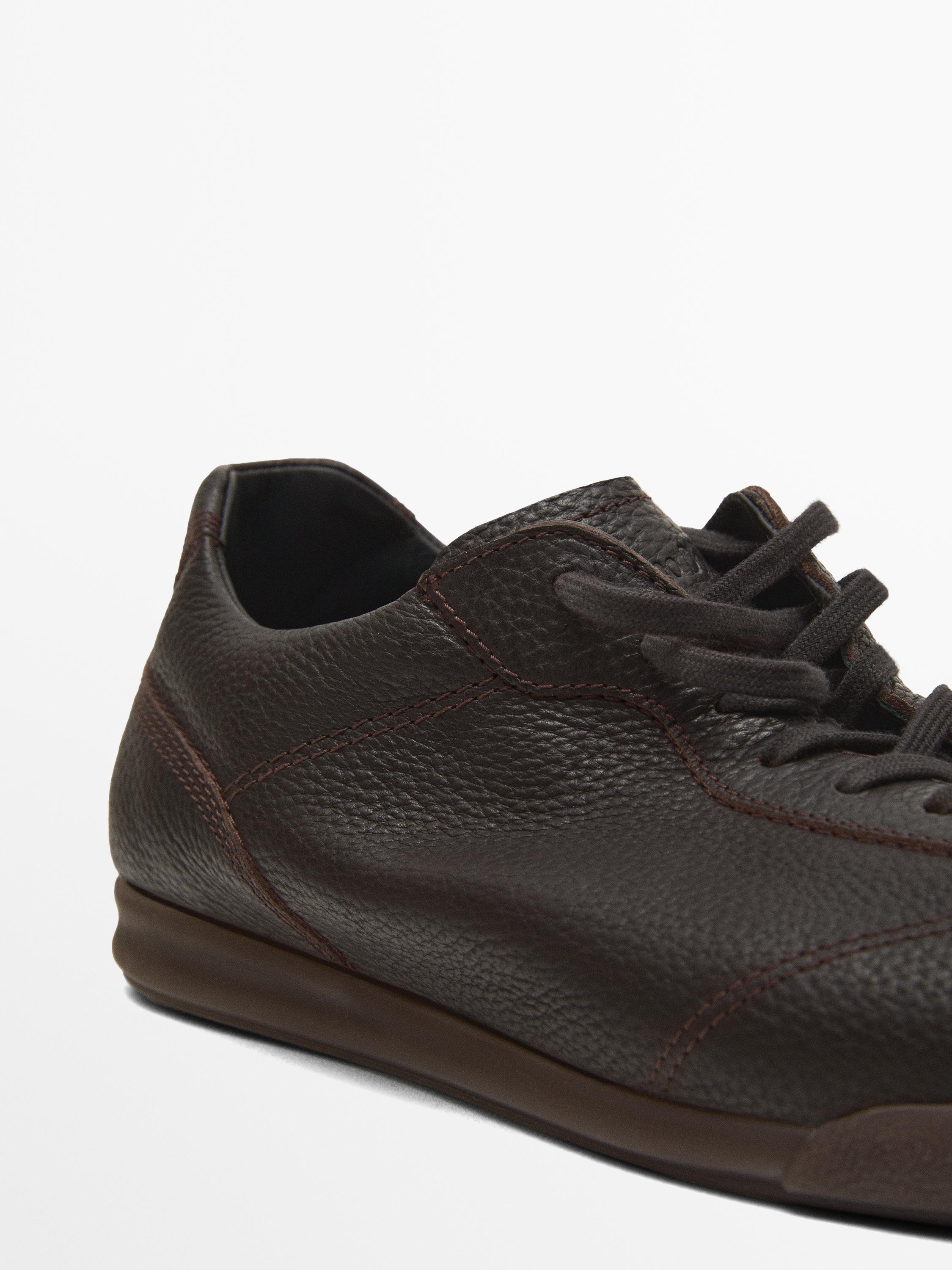 Soft leather trainers