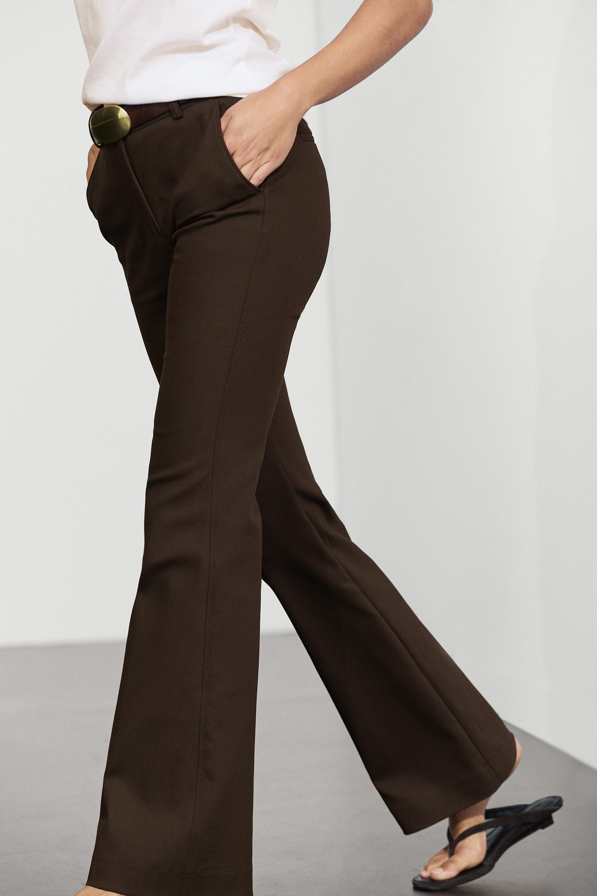 Technical flare fit pants — Chocolate