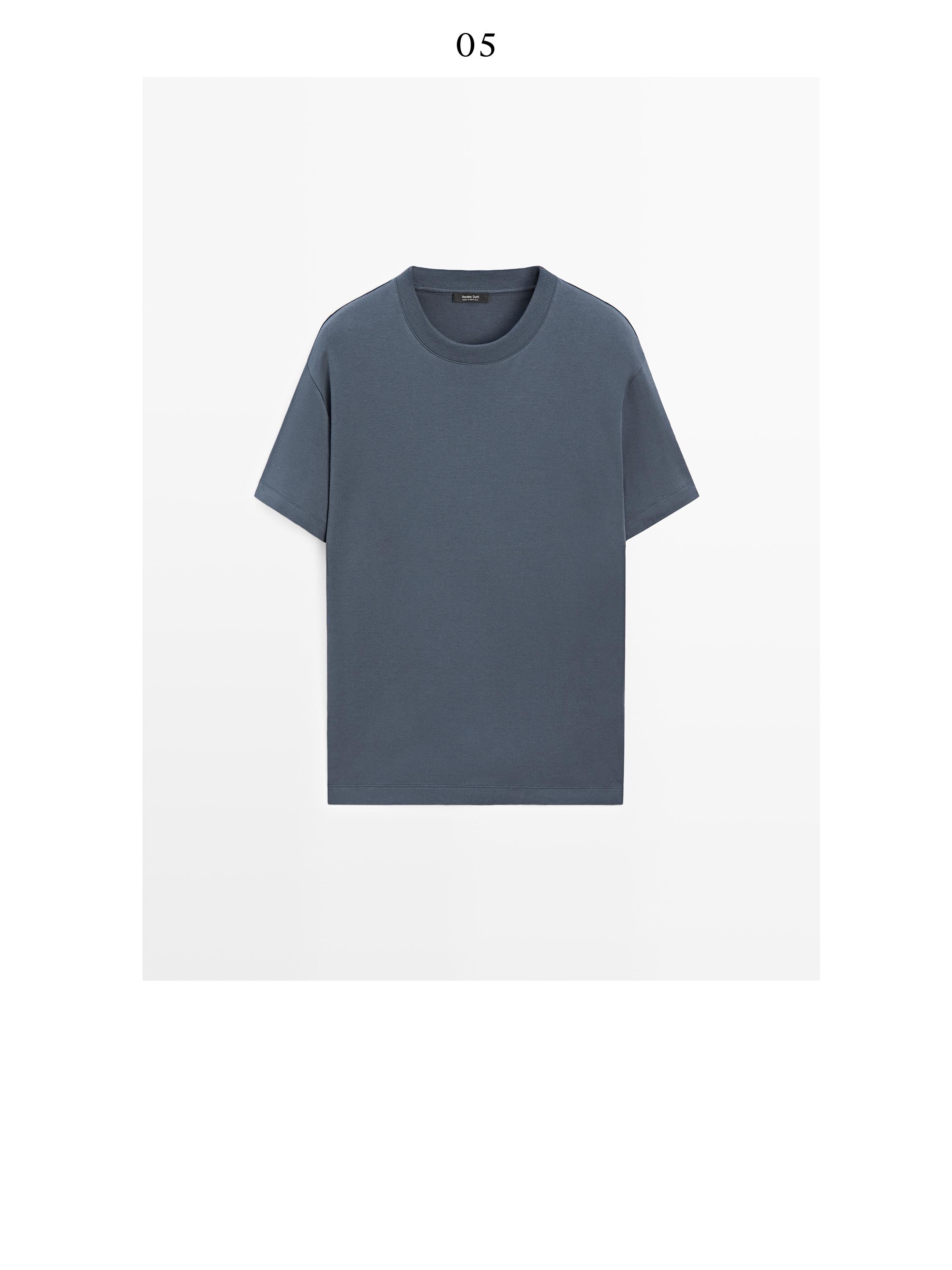 100% cotton short sleeve T-shirt — DEEP BLUE