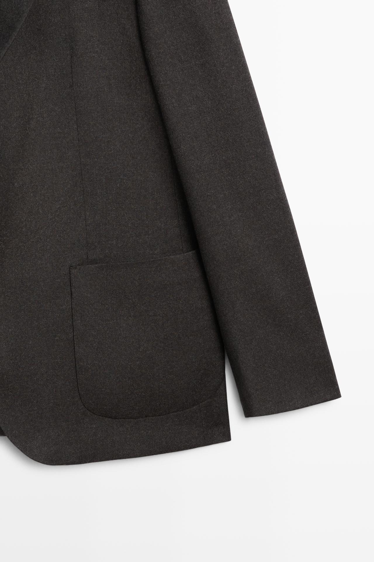 100% wool suit blazer — BROWN