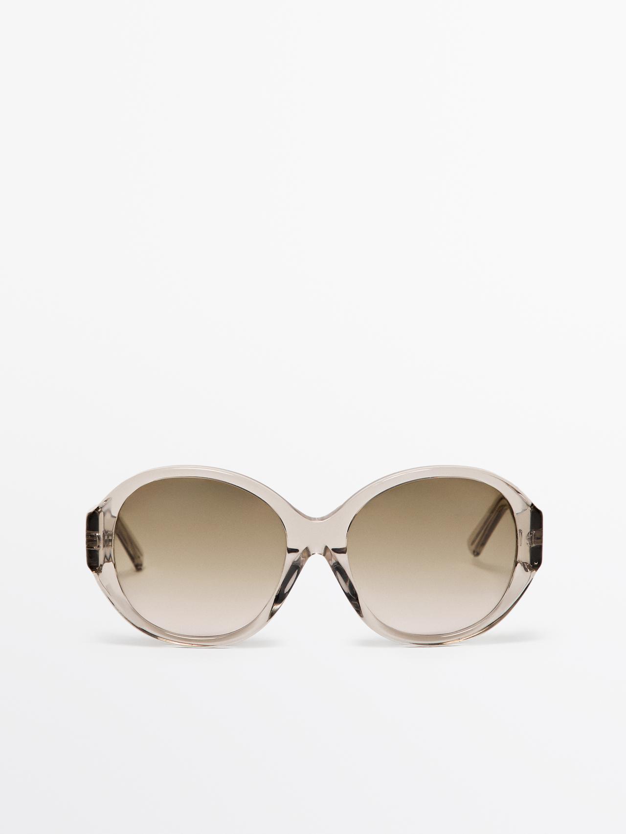 Gafas De Sol Redondas - Verde - 01 - Massimo Dutti - Mujer