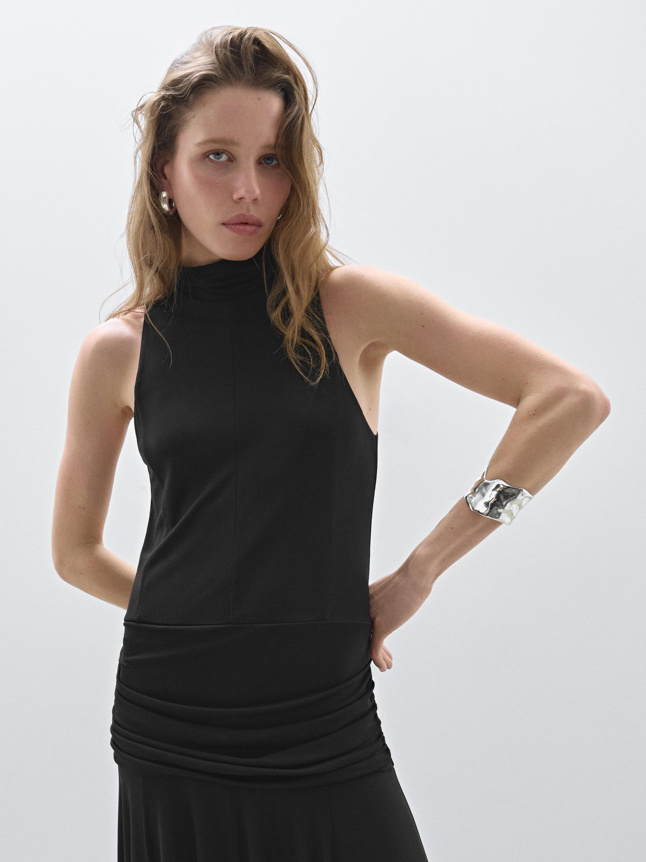 Halter dress with gathered detail - Studio