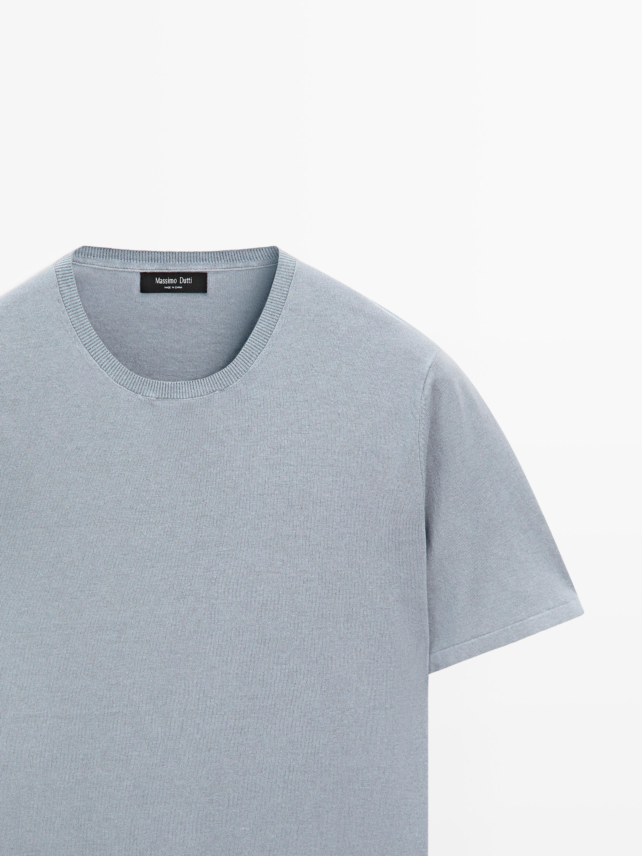 Cotton blend knit T-shirt