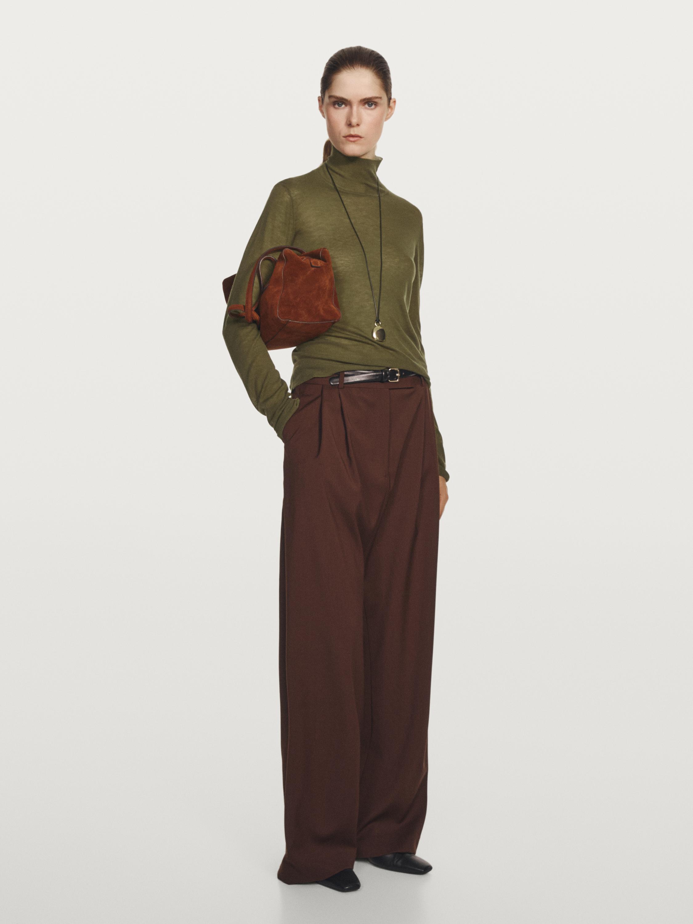 Knit 100% wool mock turtleneck sweater - STUDIO