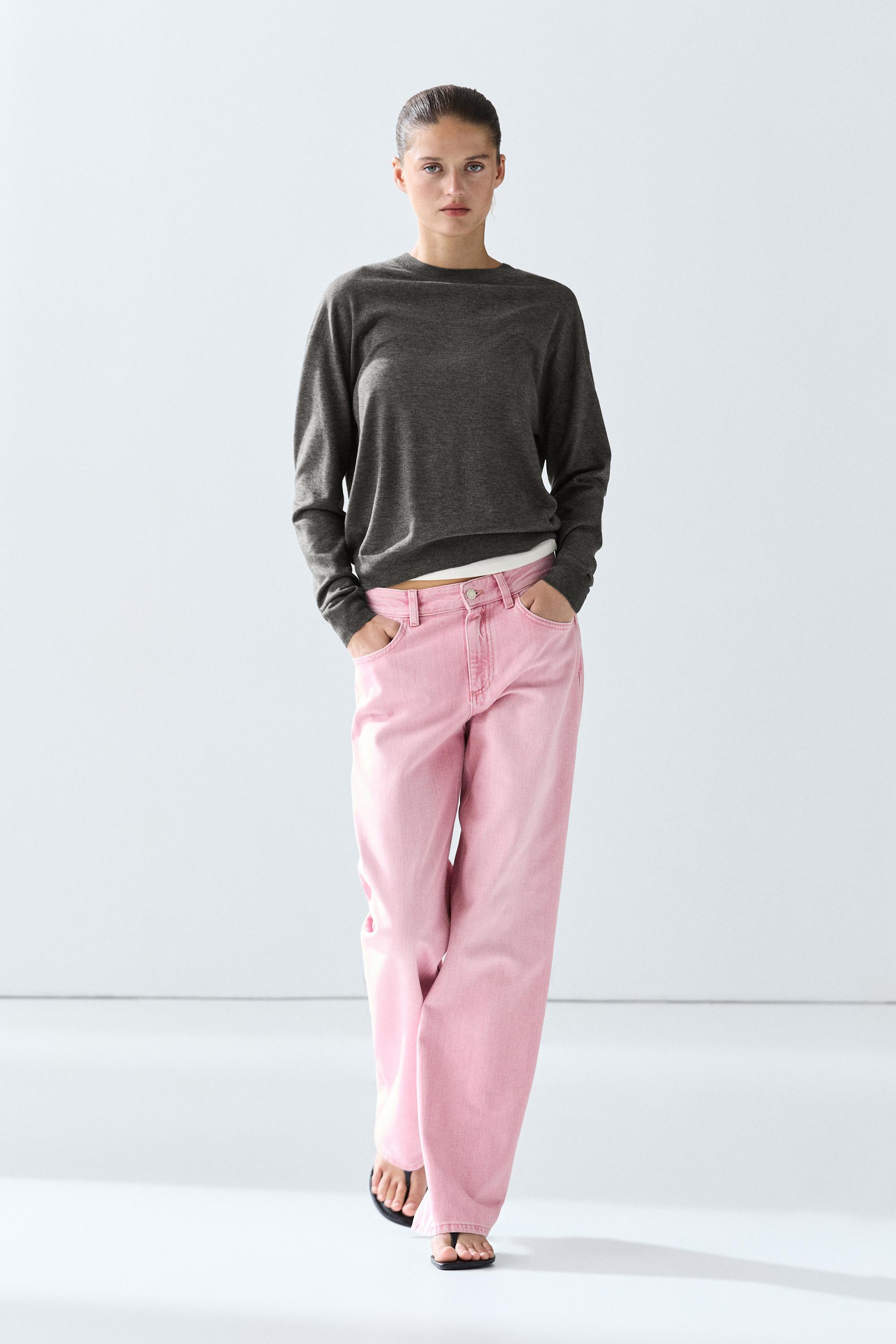 Fine knit round neck sweater — DARK GREY
