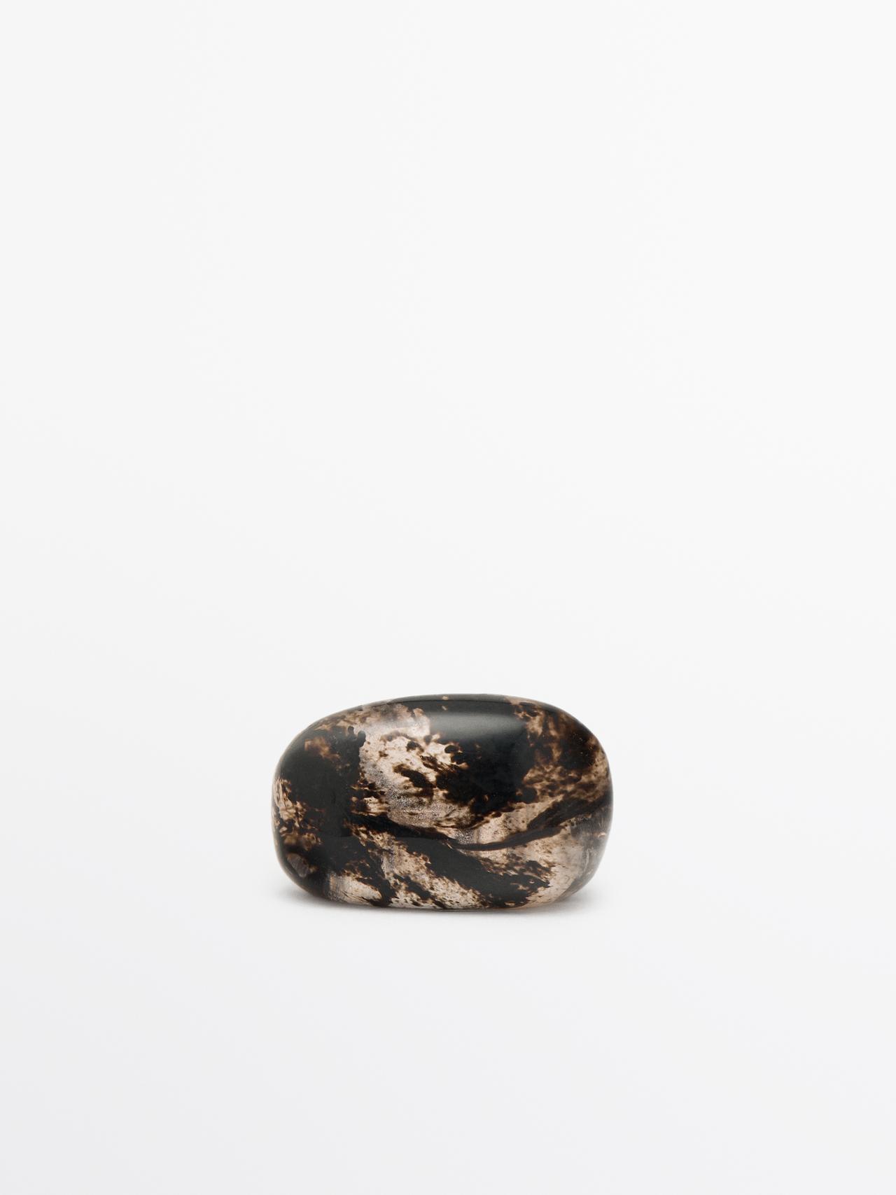Massimo Dutti - Dame - Stenring - Sort - 01