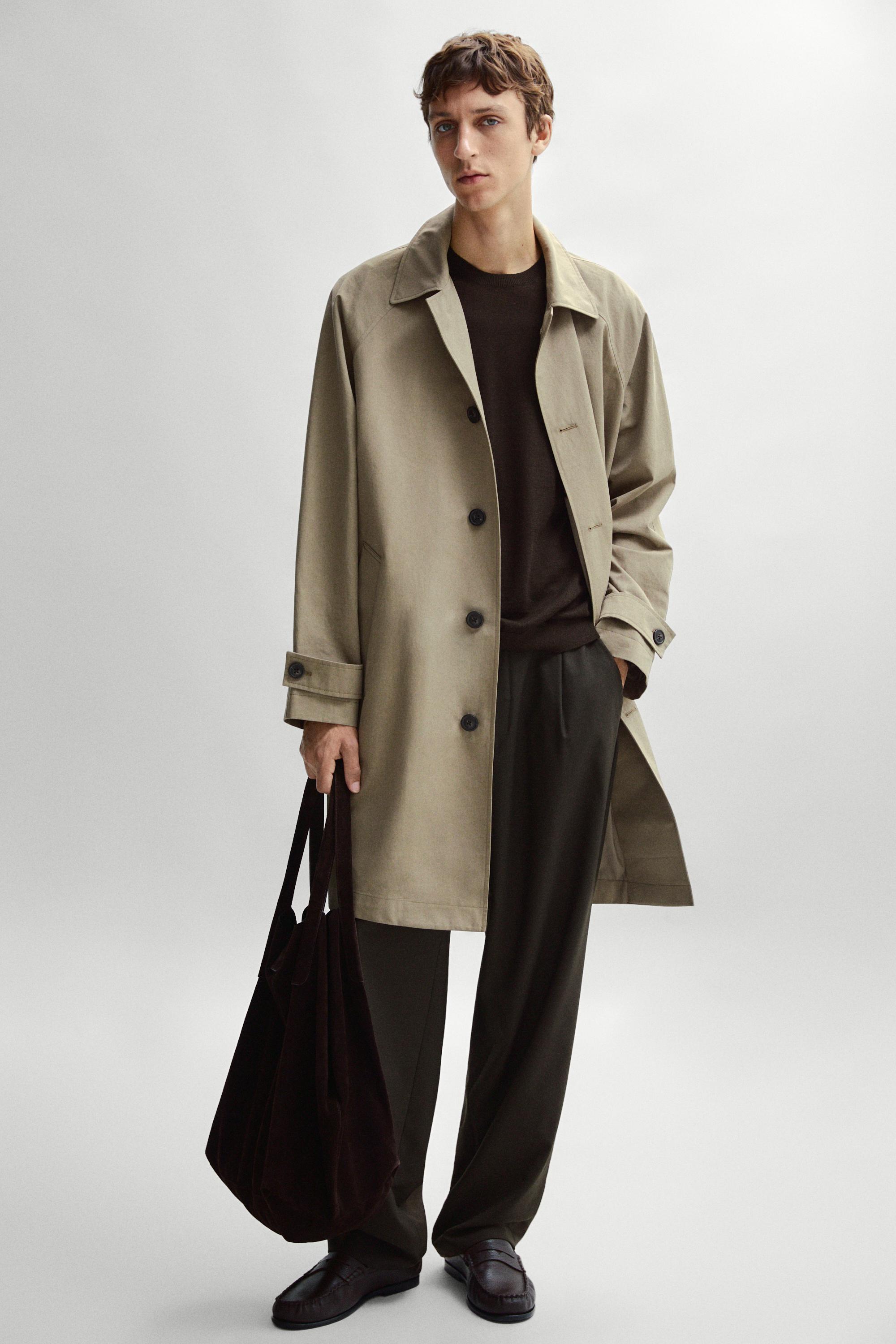 100% kokvilnas oversize stila trencis