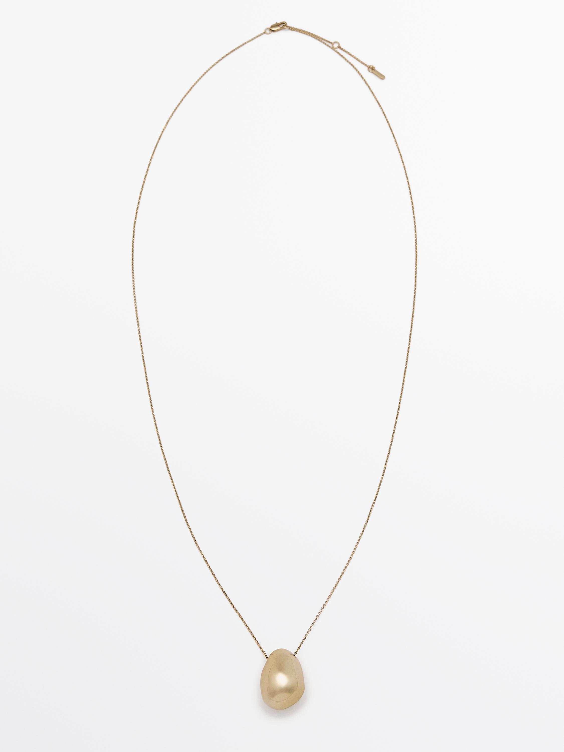 Chain necklace with irregular ball
