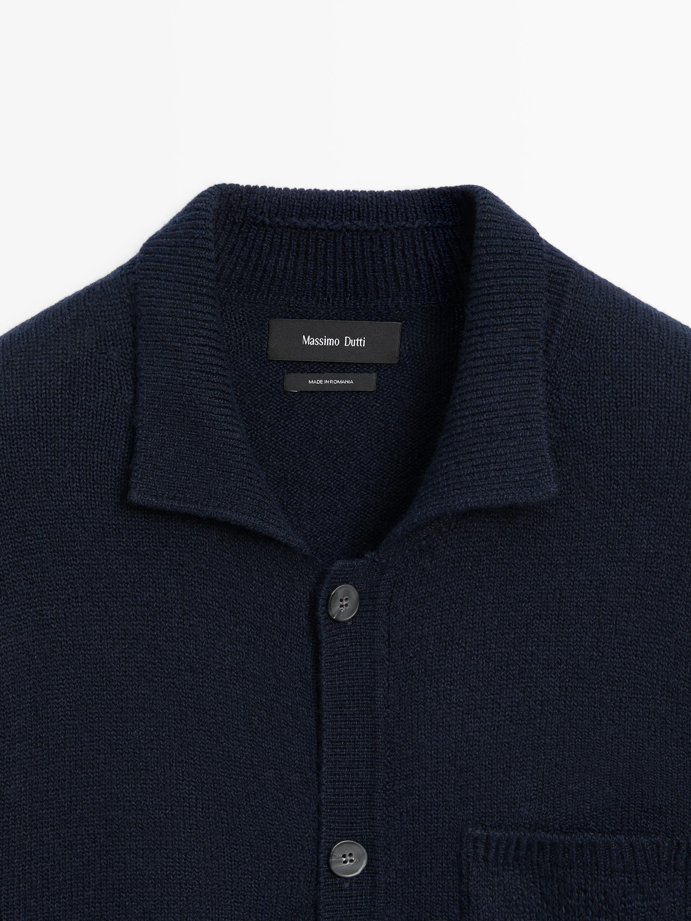 Knit cardigan with pocket detail