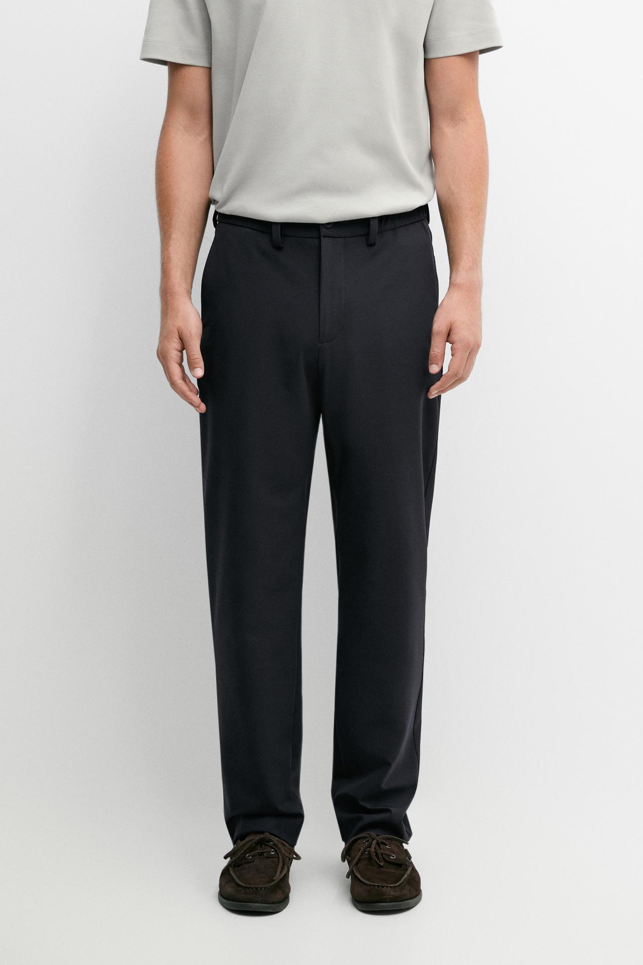 Regular-fit technical pants — NAVY BLUE