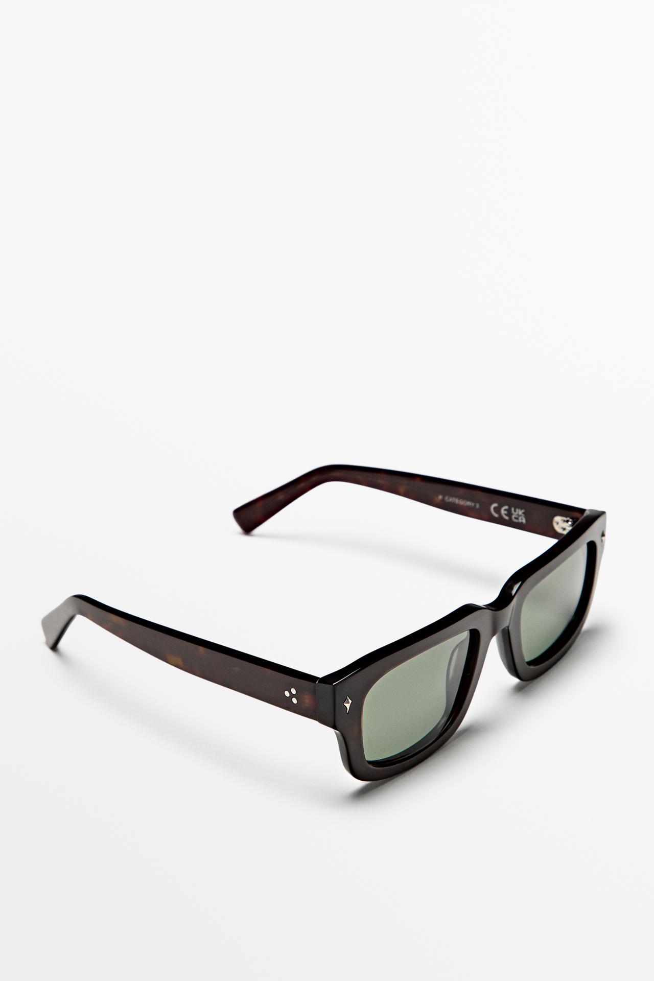 Rectangular sunglasses — BROWN