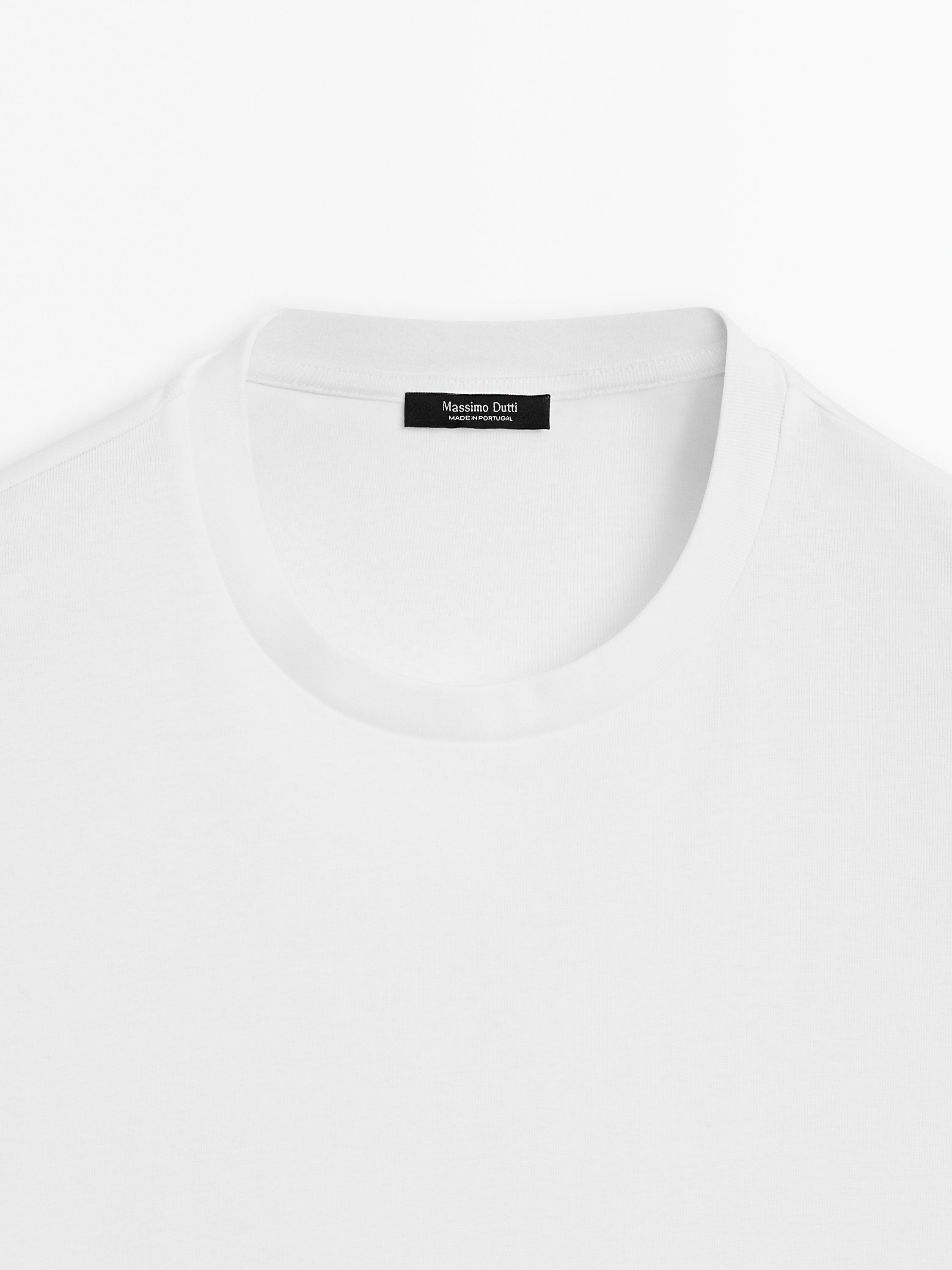 100% mercerised cotton T-shirt — WHITE