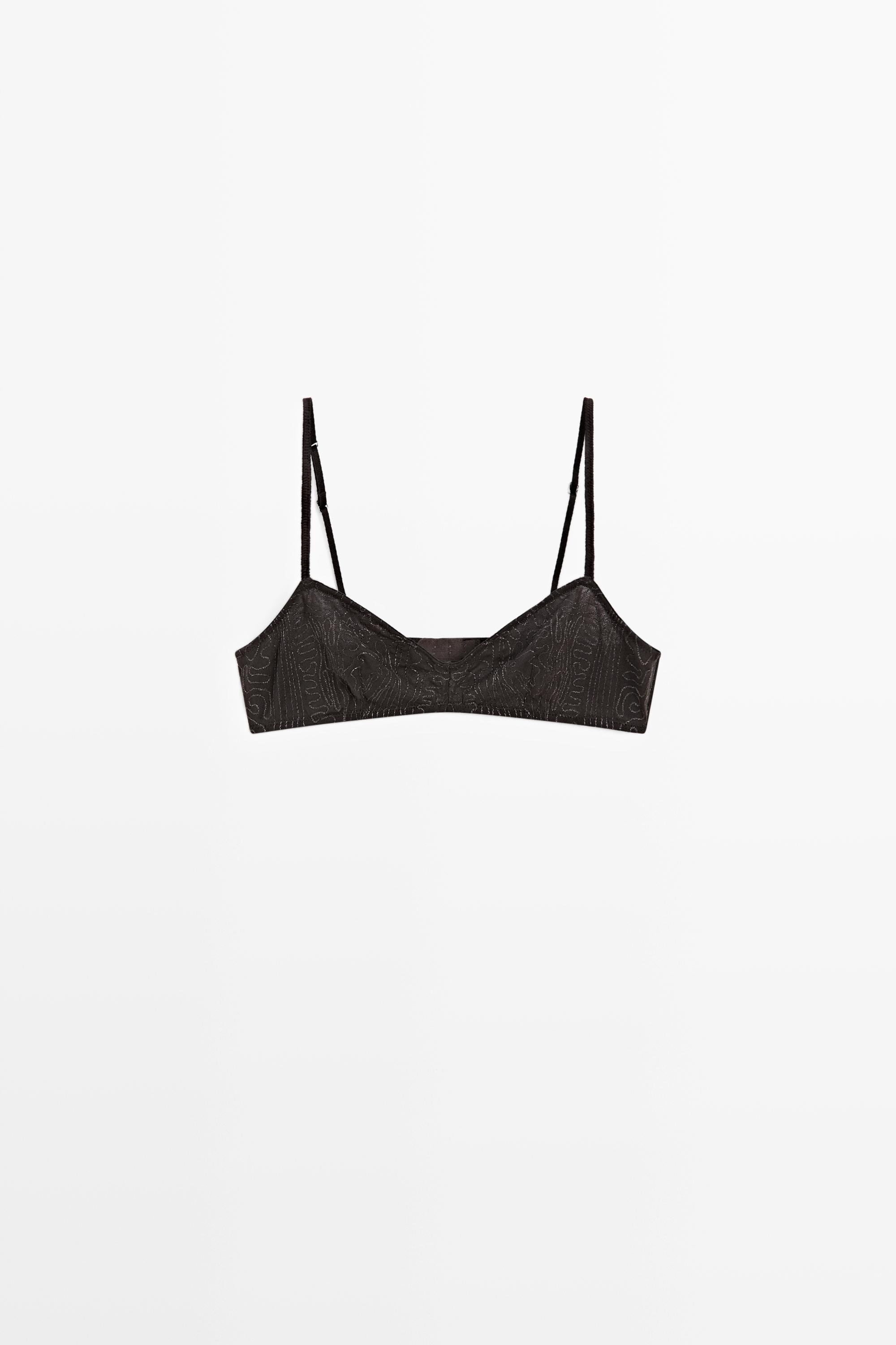 Top with embroidered detail — CHARCOAL