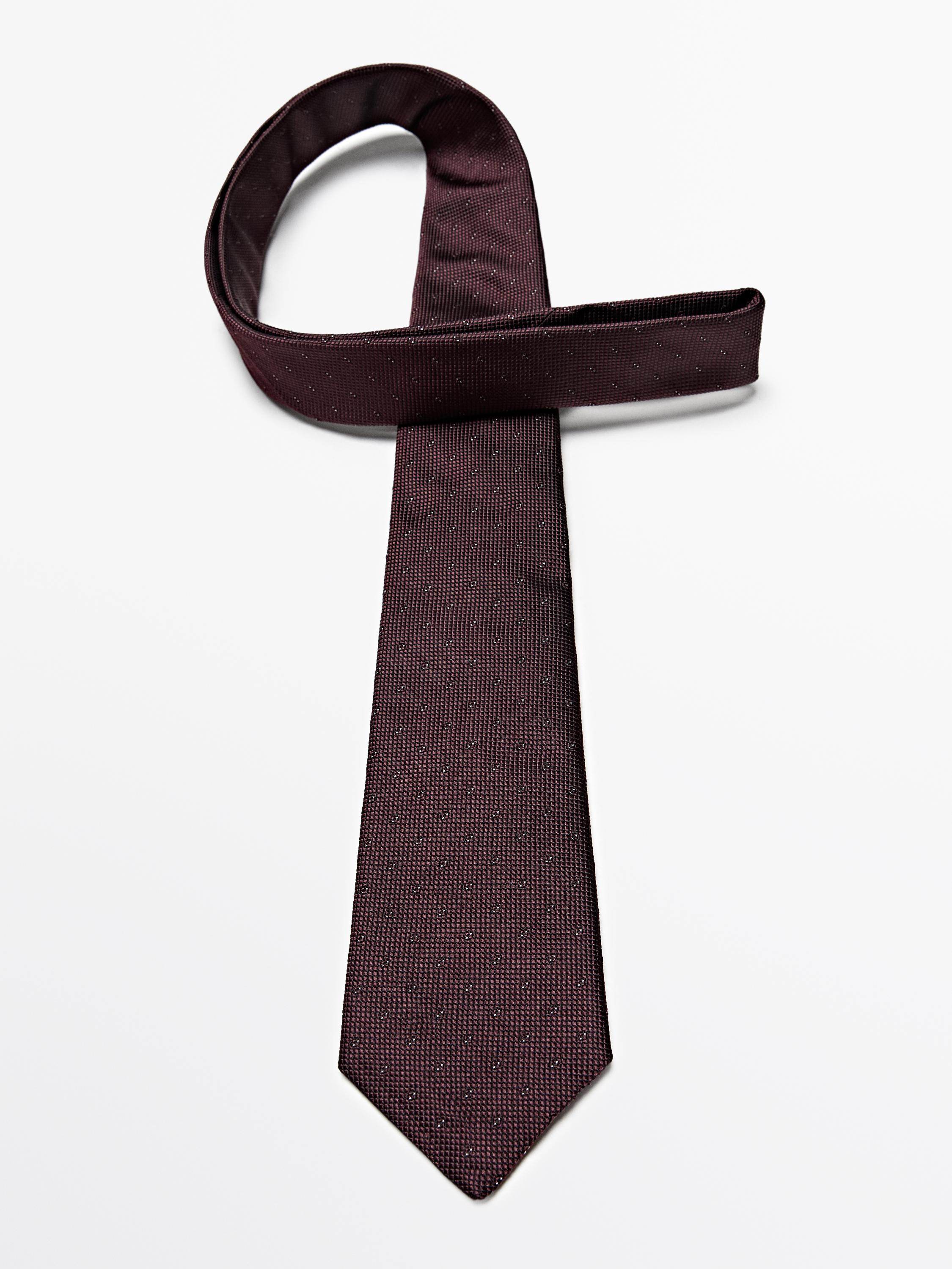 100% silk tie — MAROON