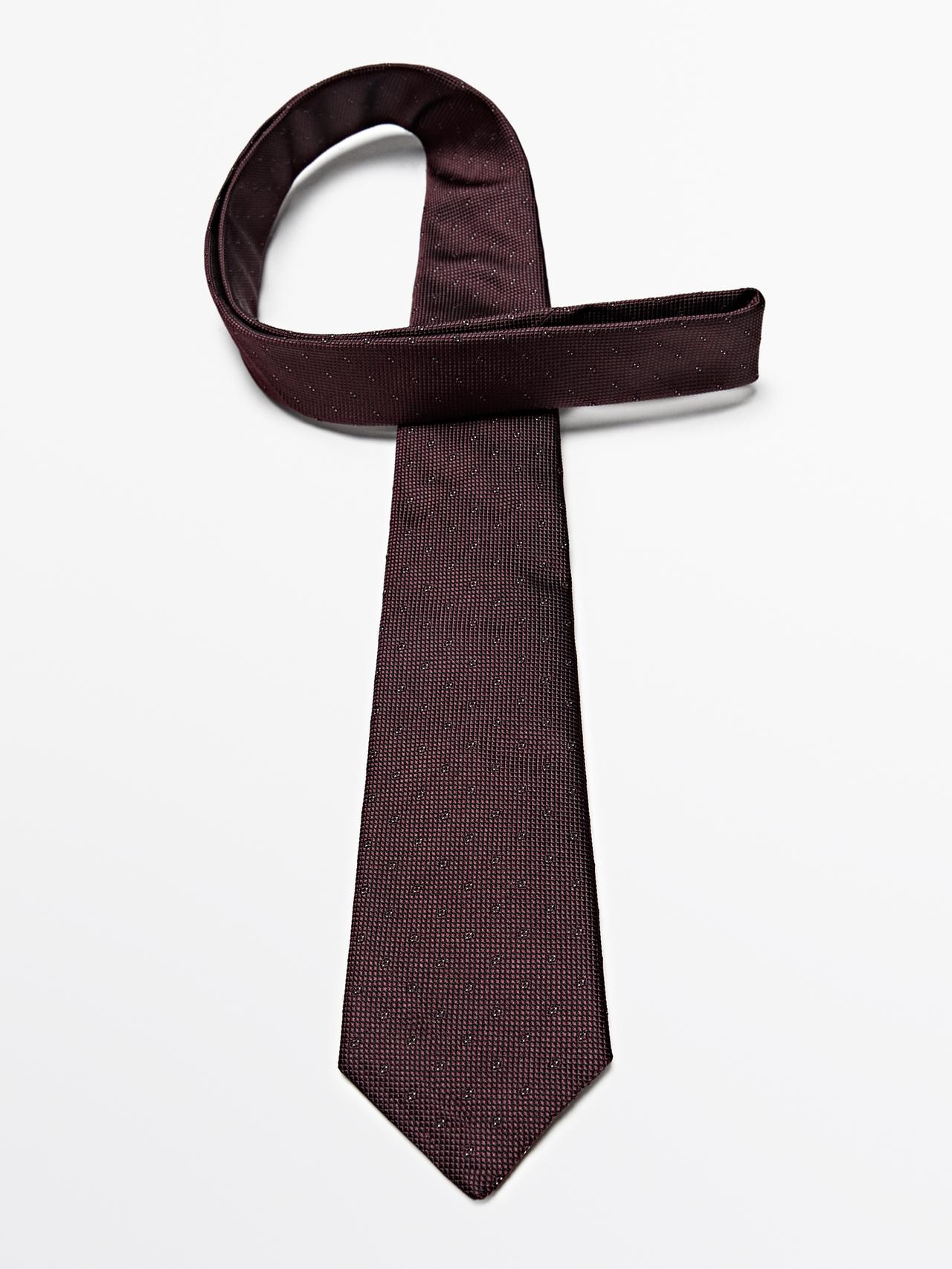 100% silk tie — MAROON