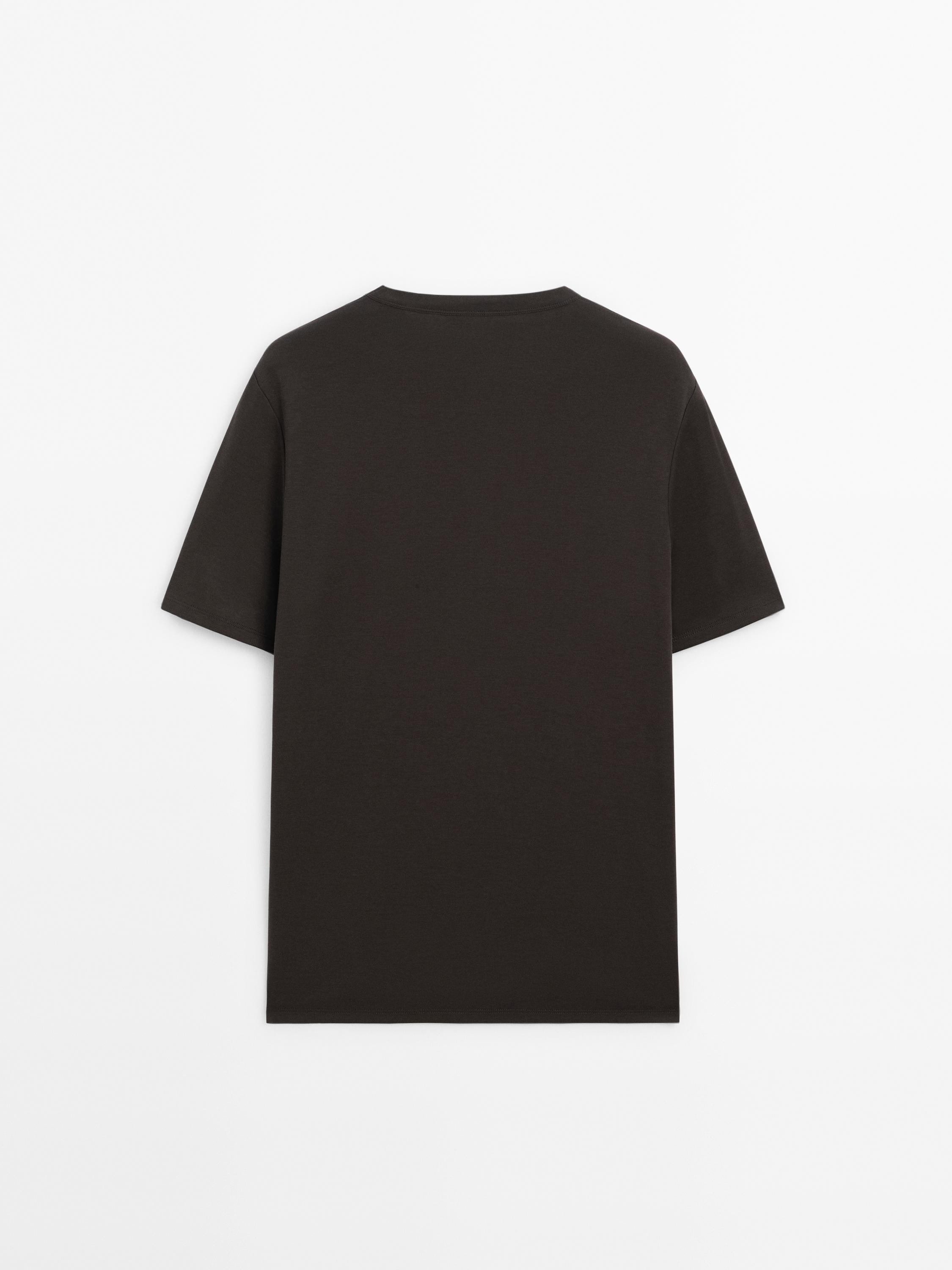 Short sleeve cotton blend T-shirt
